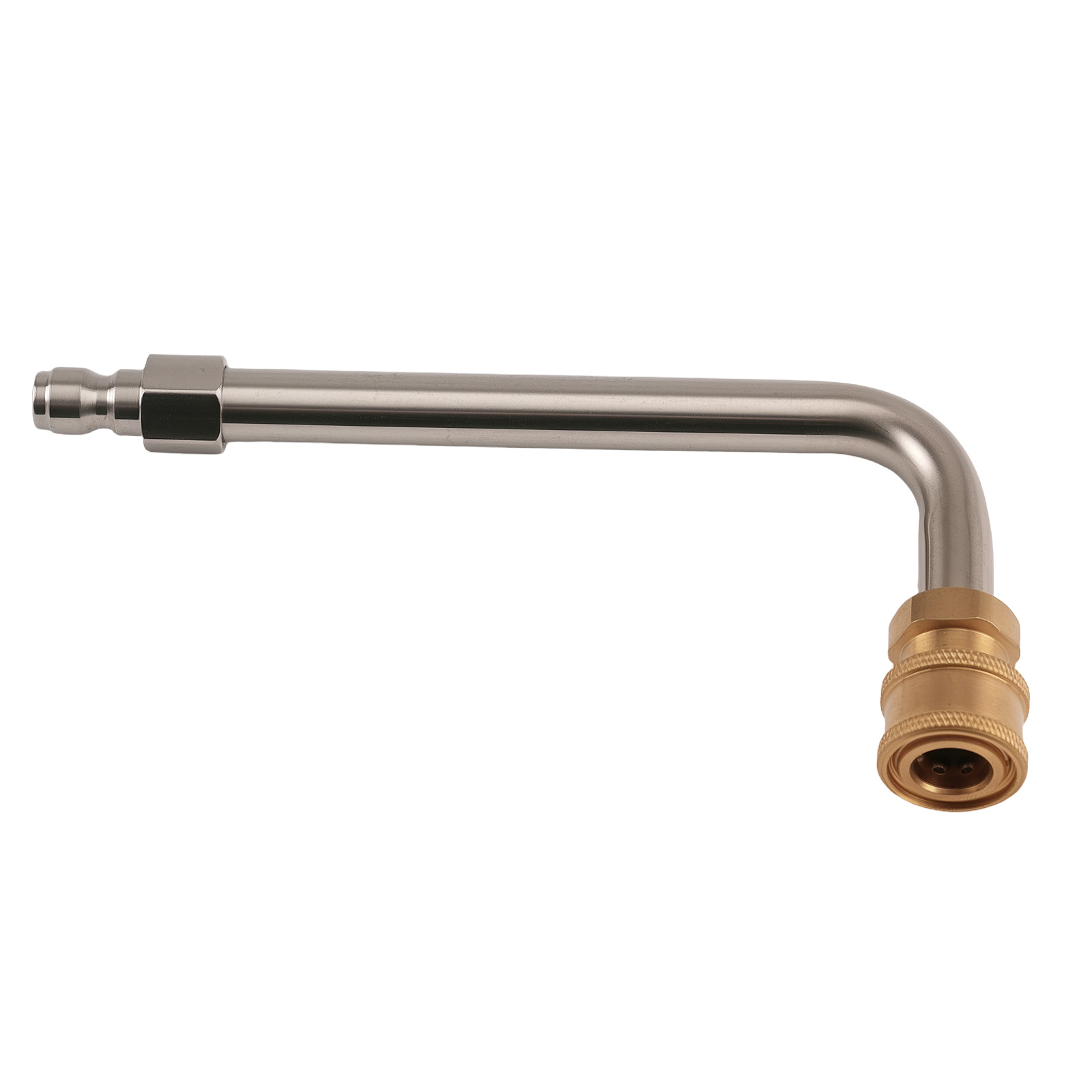 8FT Stainless Steel Pressure Washer Wand 4000PSI 6 Tips Curved Rod Extension Kit