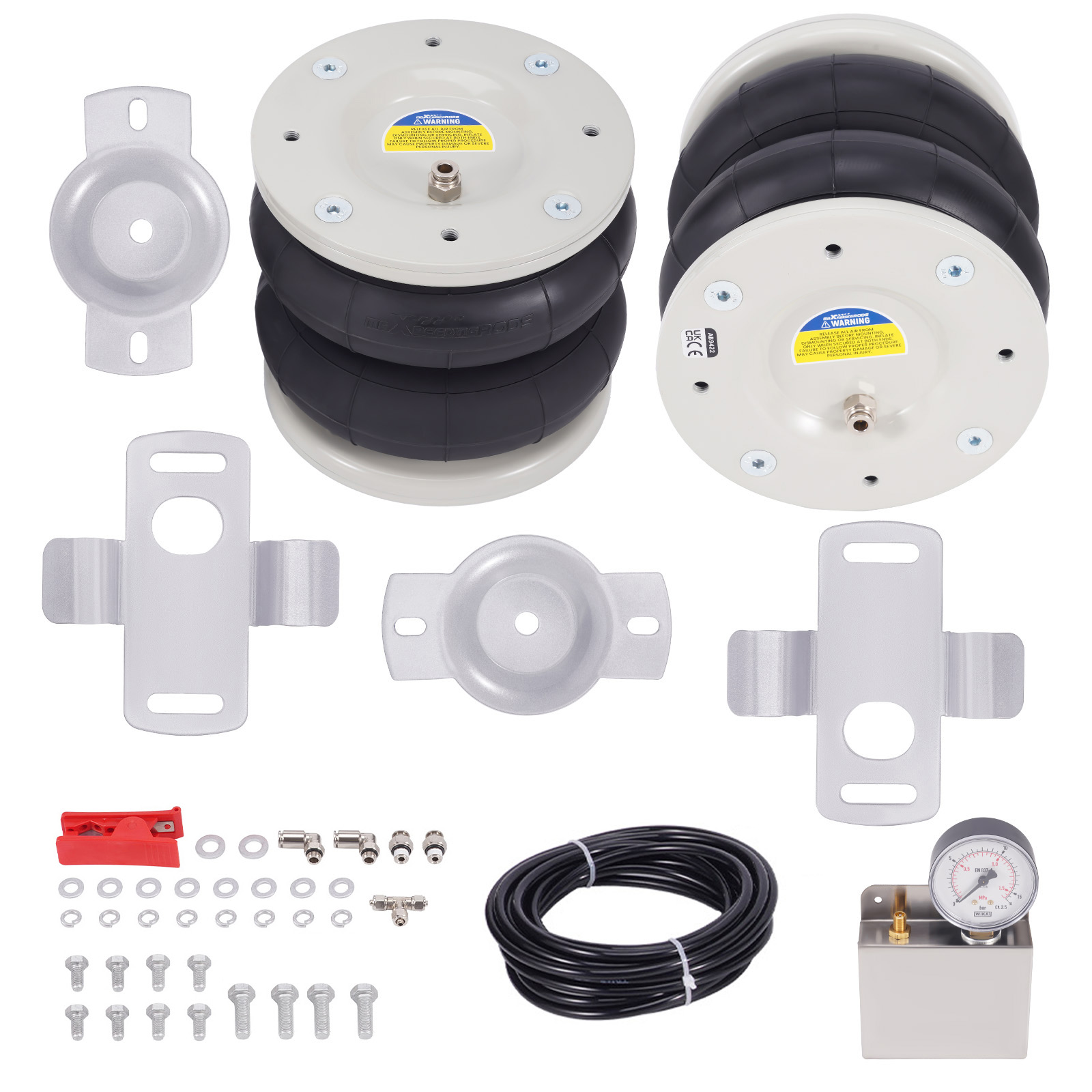 Luftfederung + Halterungen + Messgerät Kit for Fiat Ducato Citroën Jumper 1994-