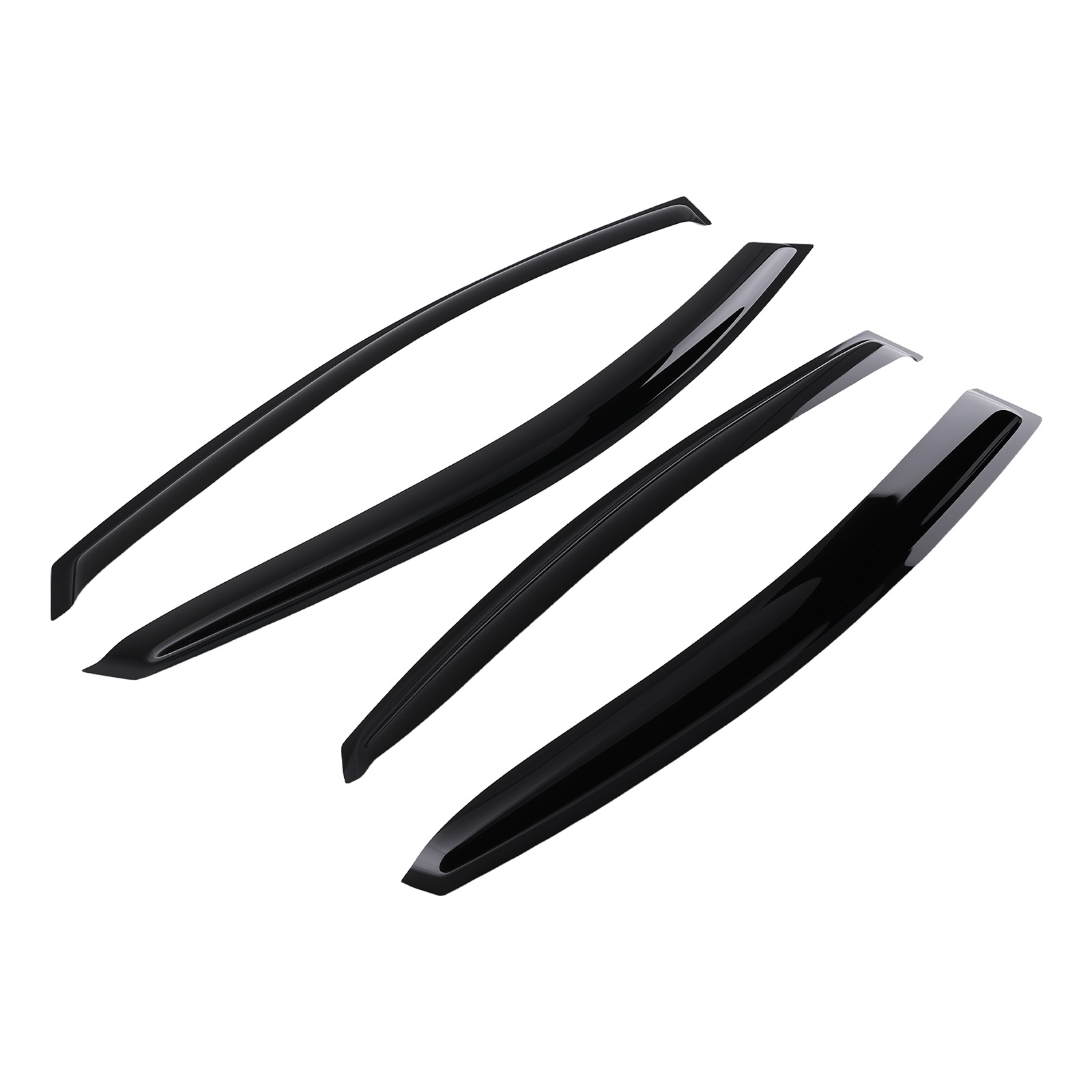 Window Visor Vent Rain Guards for Hyundai Accent 2011-2017 4PCS Black  Rain