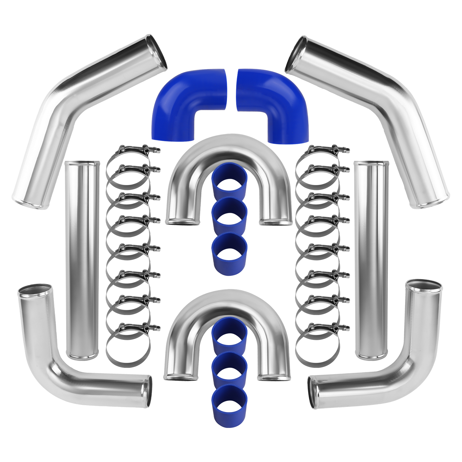 3'' 76mm Kit de tuyaux Universal Aluminum Intercooler Turbo Piping Pipe Kit
