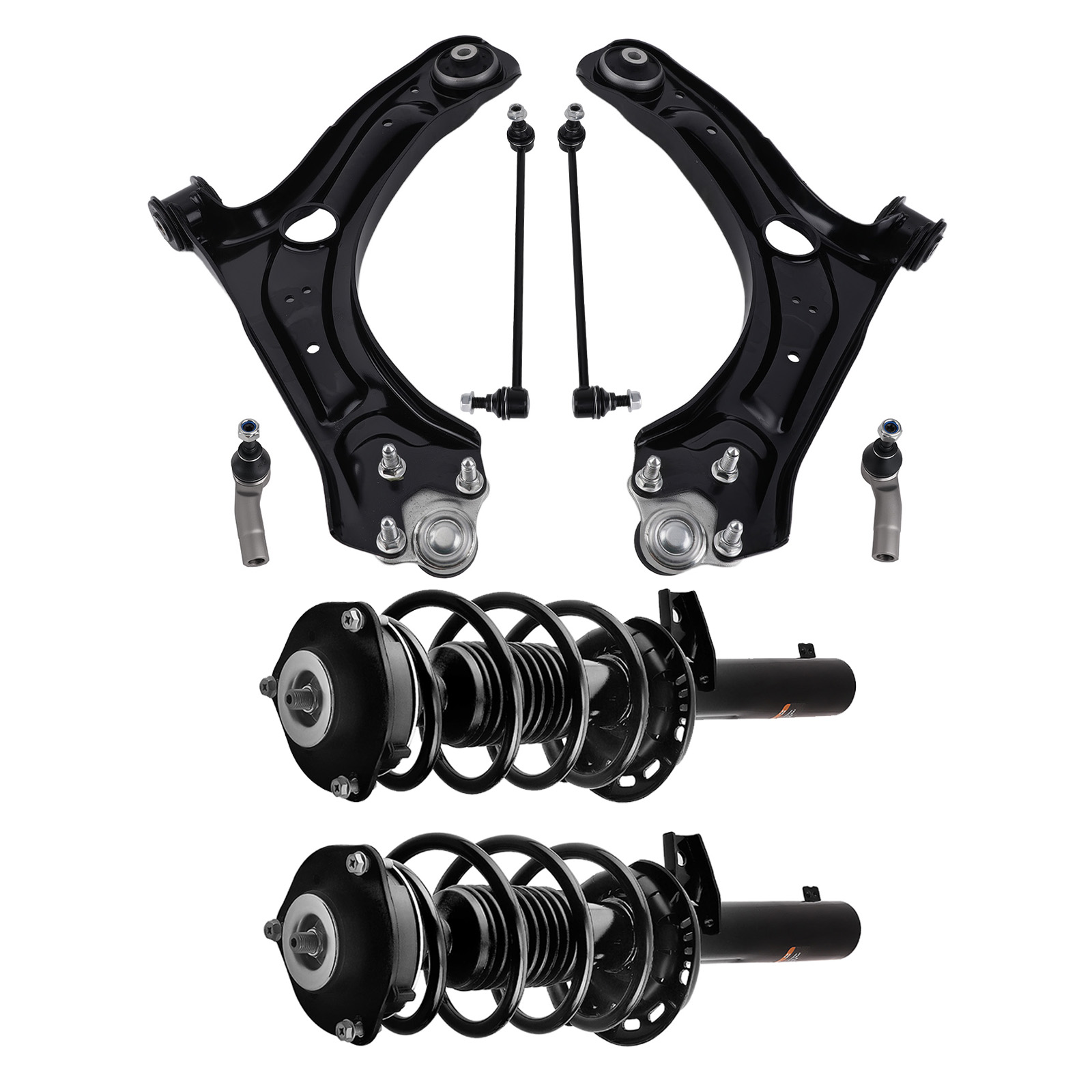 Front Struts + Control Arms + Sway Bar + Ball Joint For VW Beetle 2012-2017
