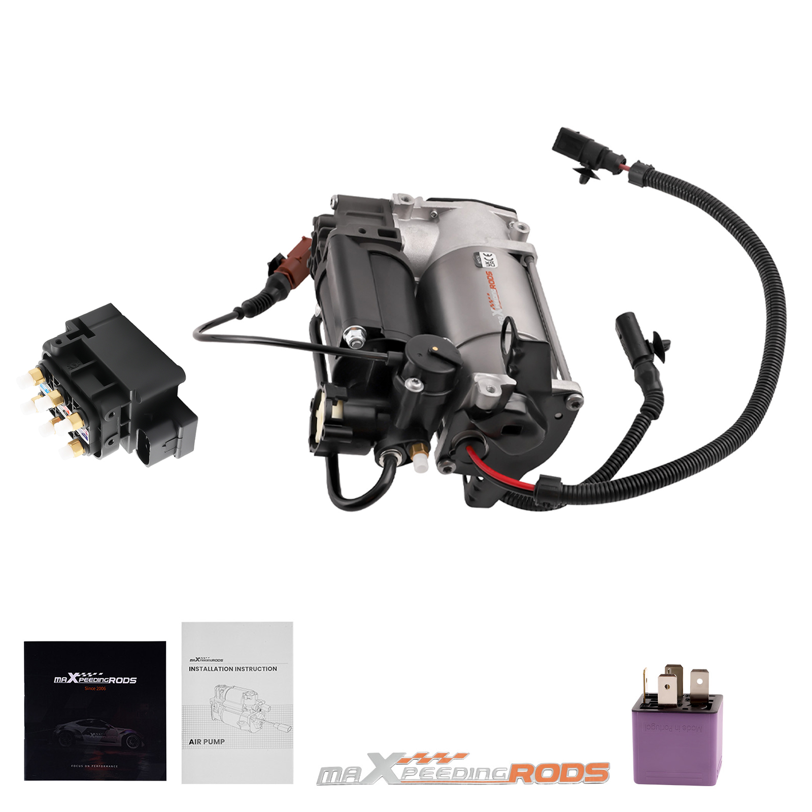 Pompe de compresseur pneumatique à suspension + vanne for AUDI A8 S8 D3 4E 2.8