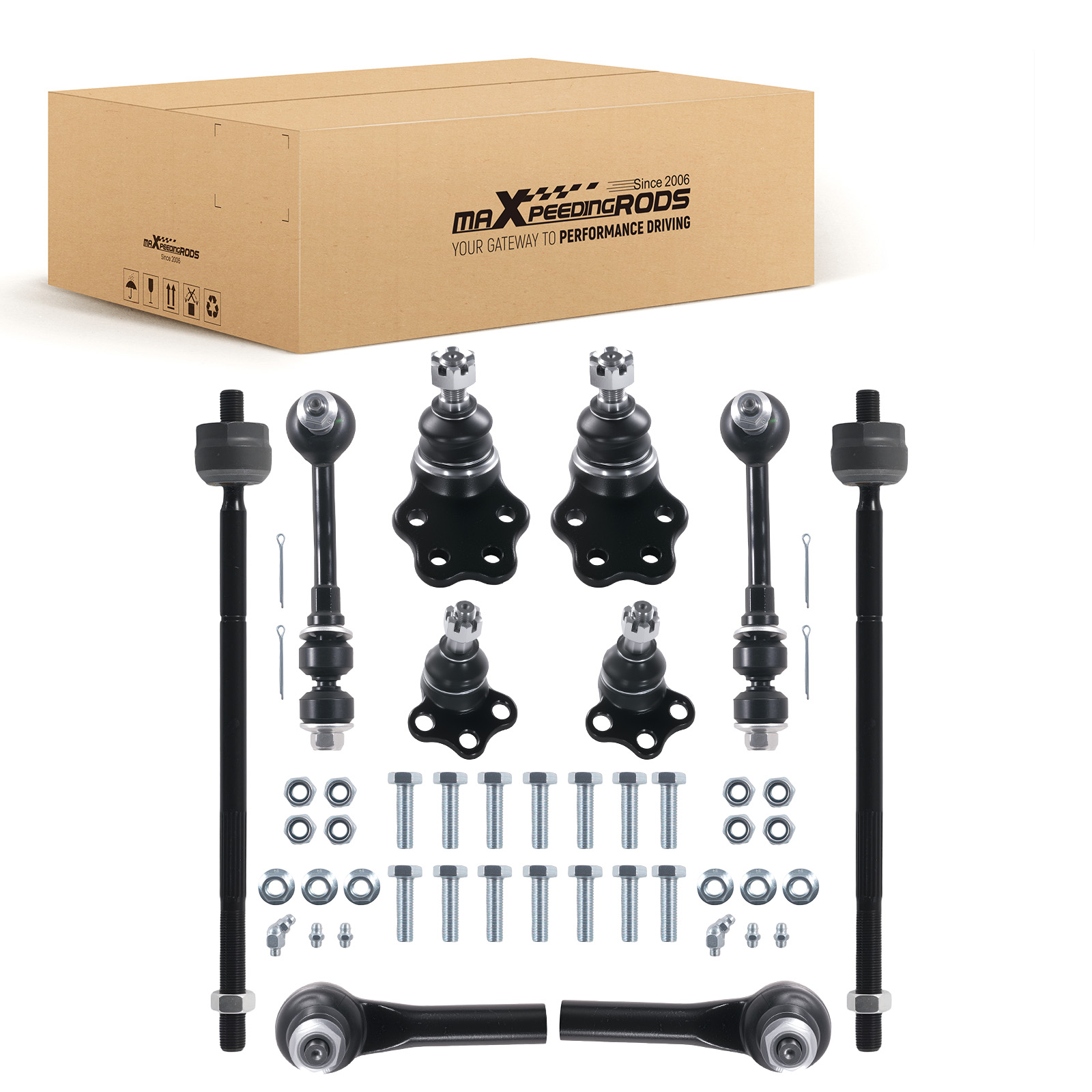 Front Lower Ball Joints Tie Rod Ends Sway Bars for Durango Dakota 2000 -04 RWD