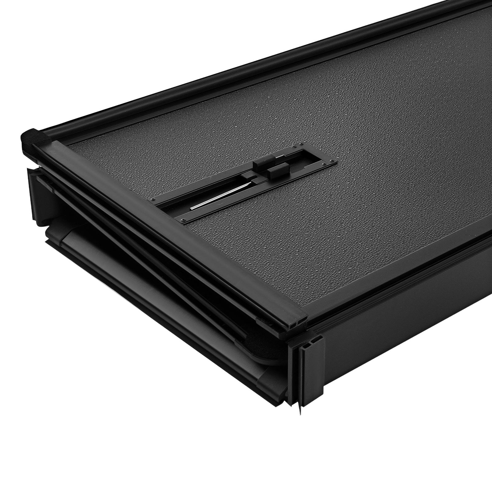 8ft Fold Tonneau Cover for Chevy Silverado GMC Sierra 1500 2500 3500 10-26 W/LED