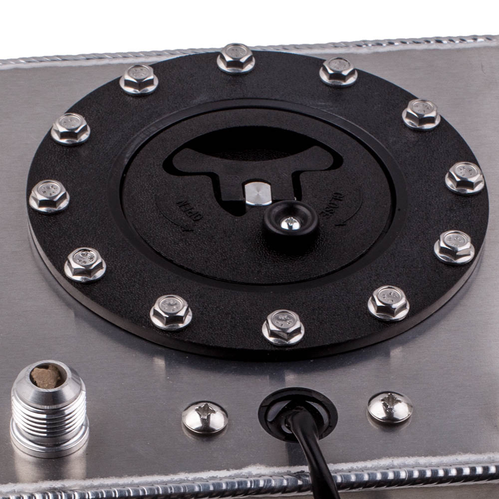 Racing Fuel Tank 2.5 Gal Aluminum for Universal Vehicle 10AN Dual Vents