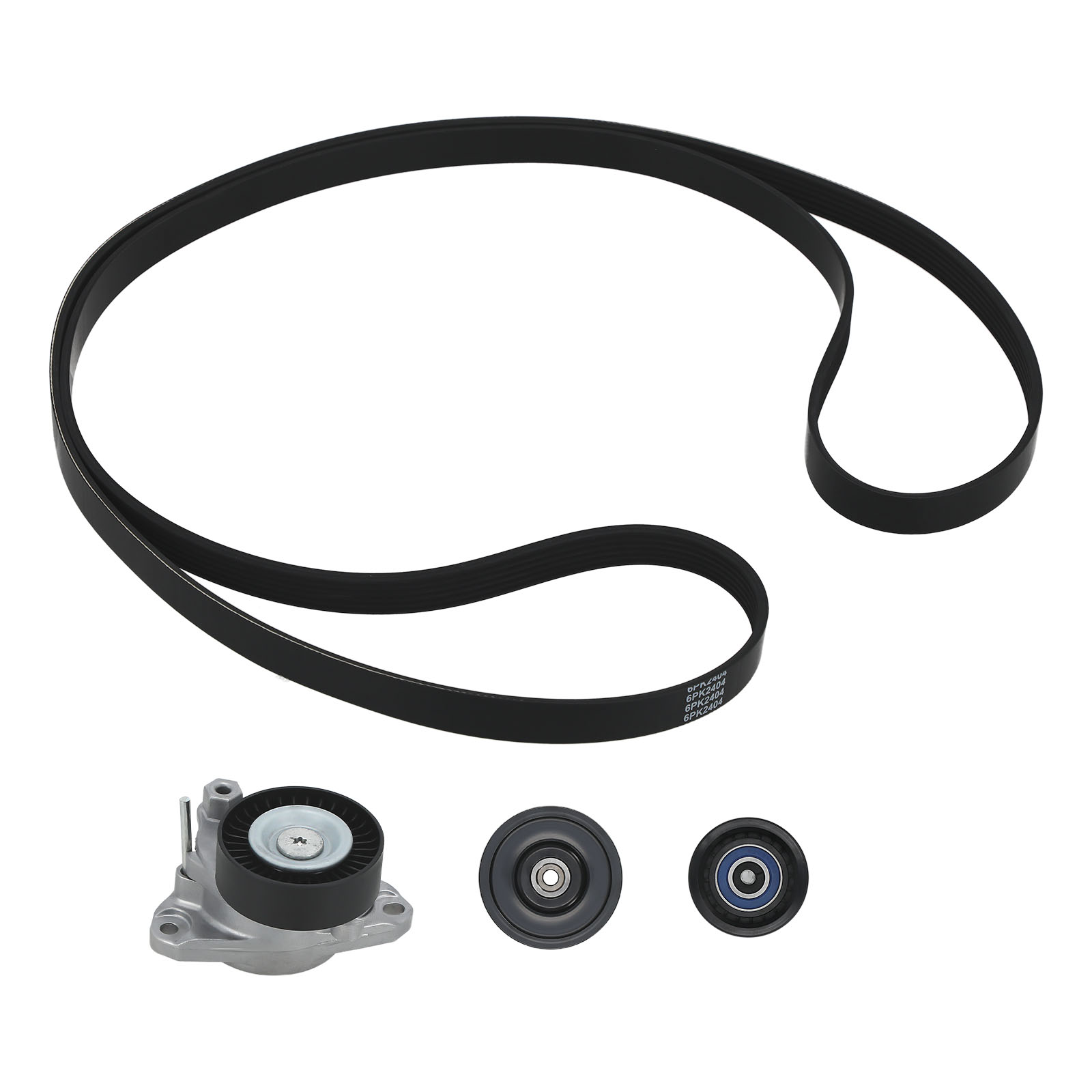 Engine Belt Tensioner + Idler Pulley Serpentine Belt Kit Fits For Mercedes-benz