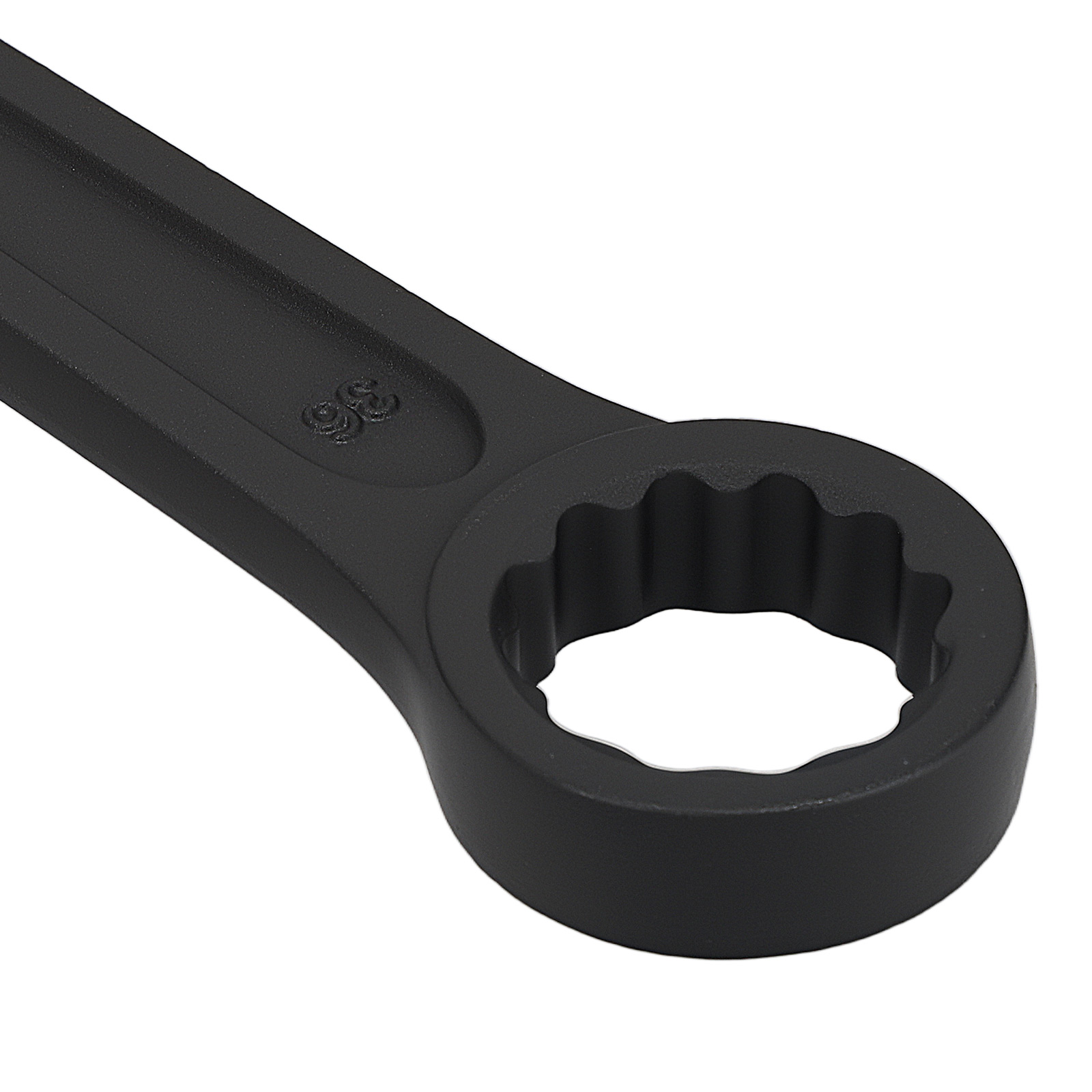 Llave 36mm Boca Cerrada CrV 12 Puntas Golpeo 205mm Patrón Plano Resistente