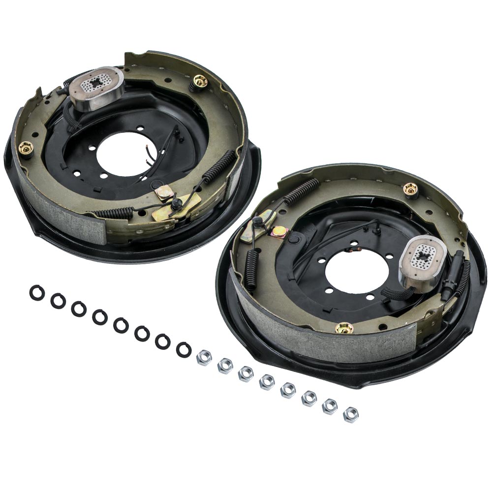 2x Electric Trailer Brakes Right & Left Backing Plate 12