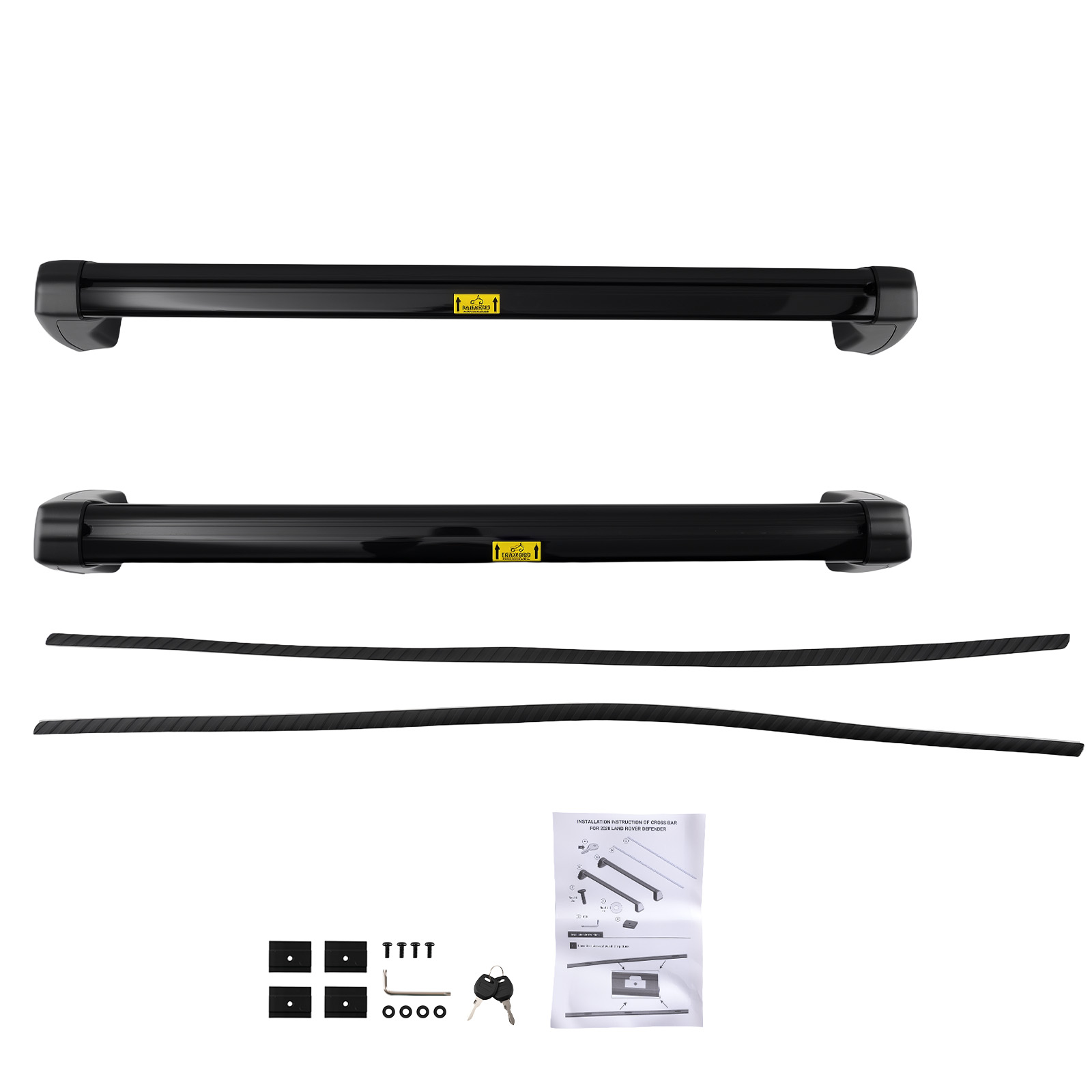 2X Roof Rack Cross Bars Black for Land Rover Defender 90 L663 2020 Onwards