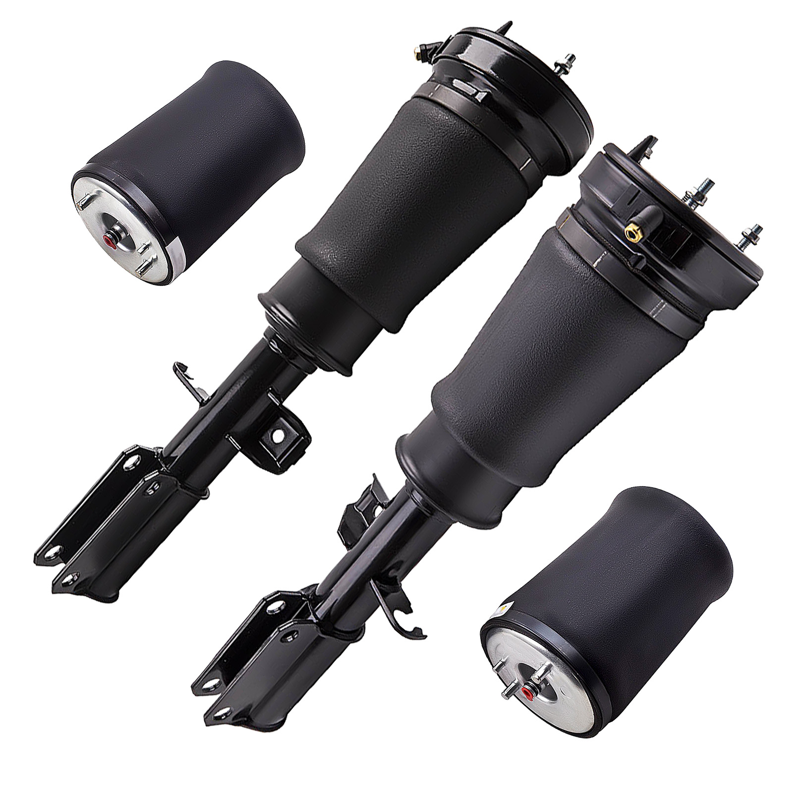 2X Luftfeder Hinten + 2X Stoßdämpfer Federbeine Vorne for BMW X5 E53 3.0L 4.8L