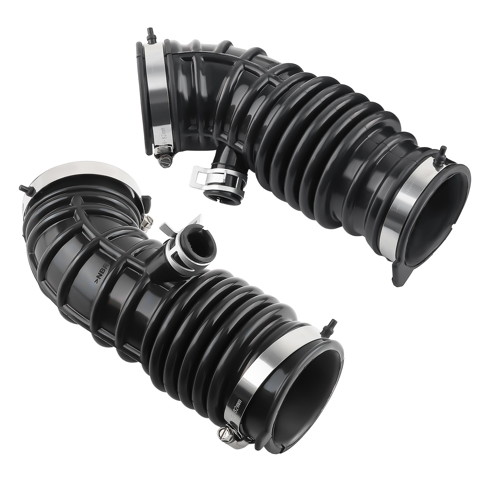 2X Air Intake Duct Hose Tube Kit For INFINITI G35 07-08 EX35 2008 3.5L V6 Black