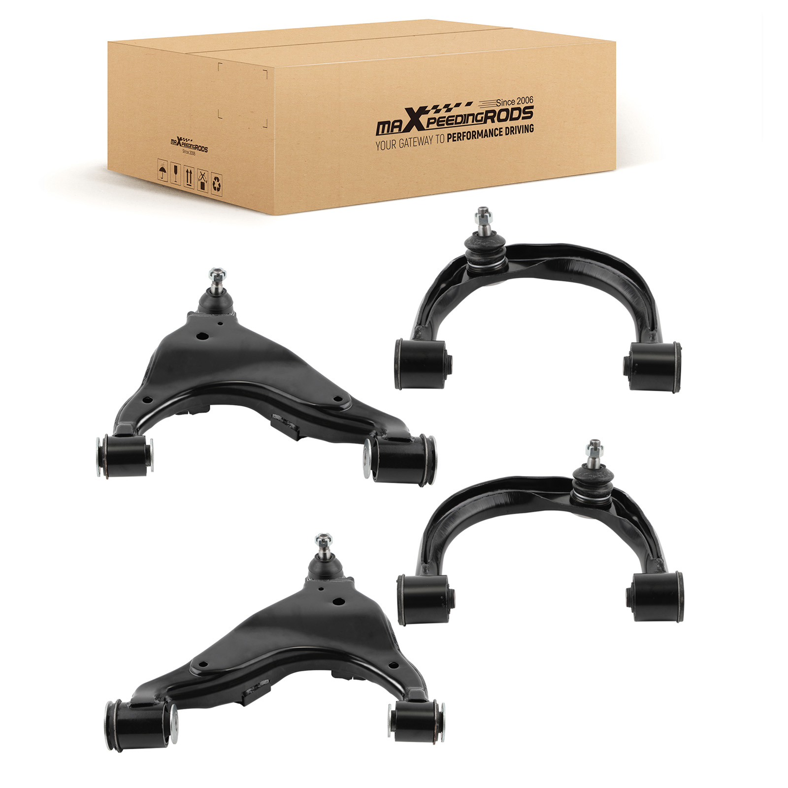 Front Lower & Upper Control Arms w/ Ball Joints for 2005-2014 2015 Toyota Tacoma