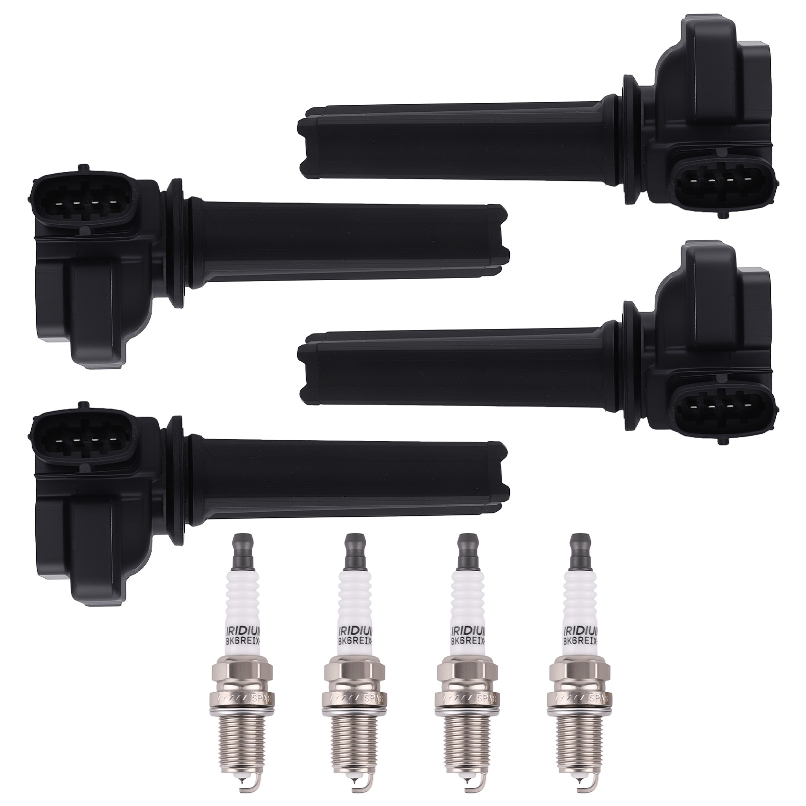 4x Ignition Coil + Spark Plug Set for Saab 9-3 9-3X 2.0L L4 04-11 12787707