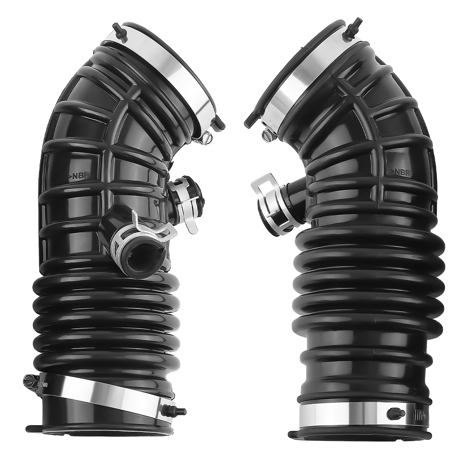 2X Air Intake Duct Hose Kit For INFINITI G35 2007-2008 EX35 2008-2010 3.5L Black