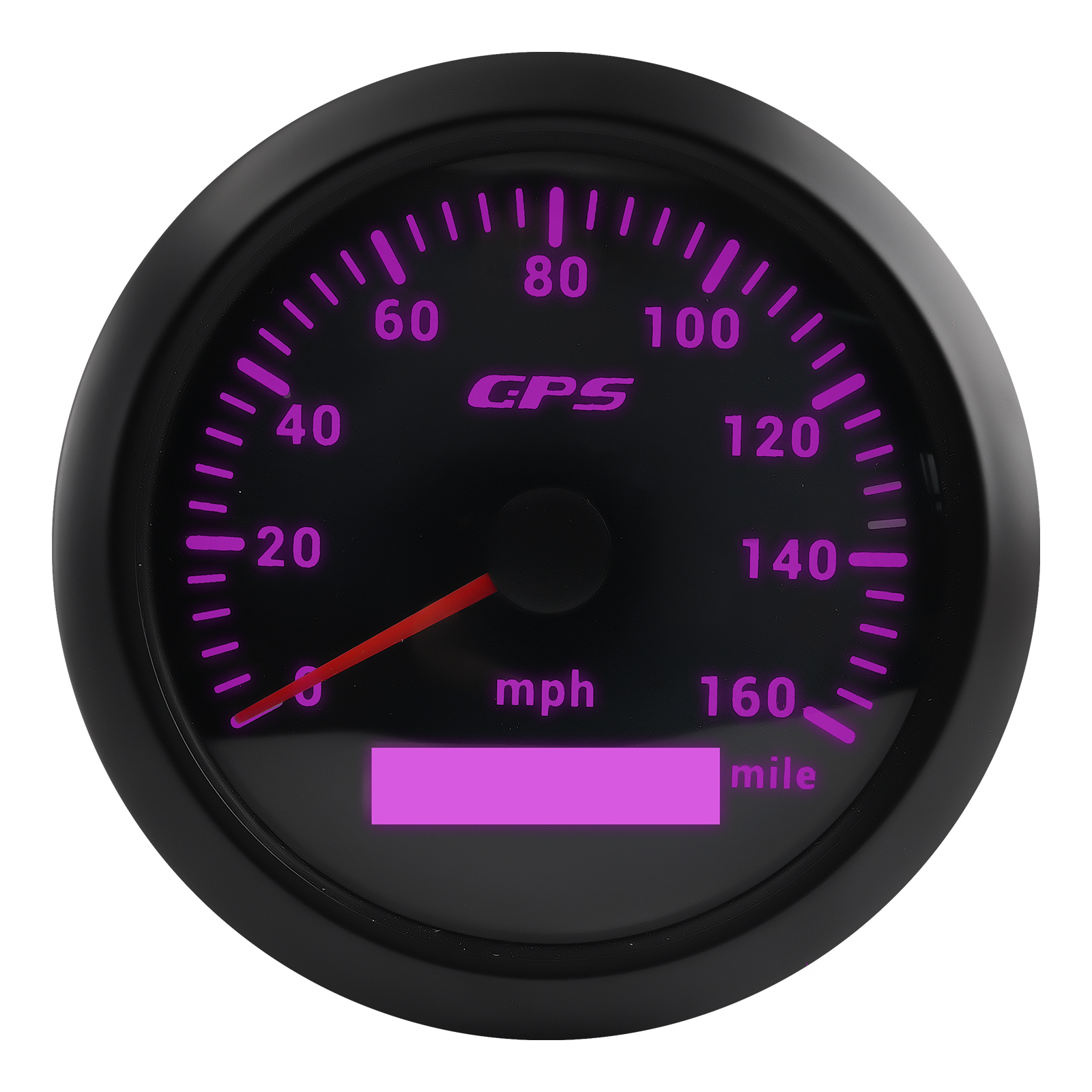 316 Stainless Steel GPS Speedometer 85mm Waterproof Digital Gauge 0-160MPH LED