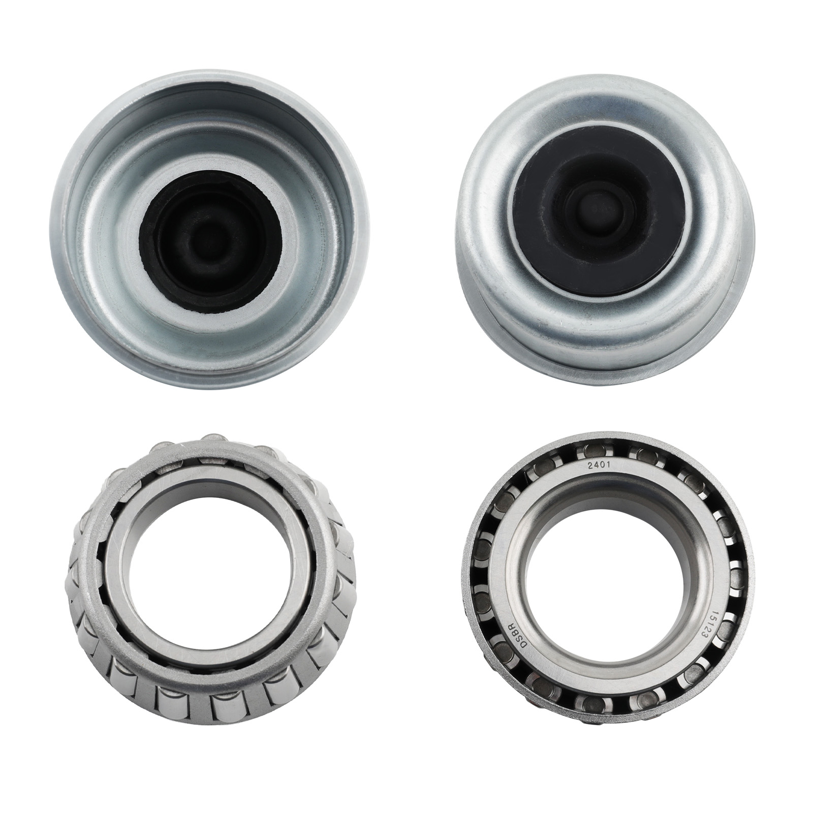 2PC TRAILER HUB CONVERT MOBILE HOME ON 6X5.5 IDLER AXLE BEARINGS SEALS  15123
