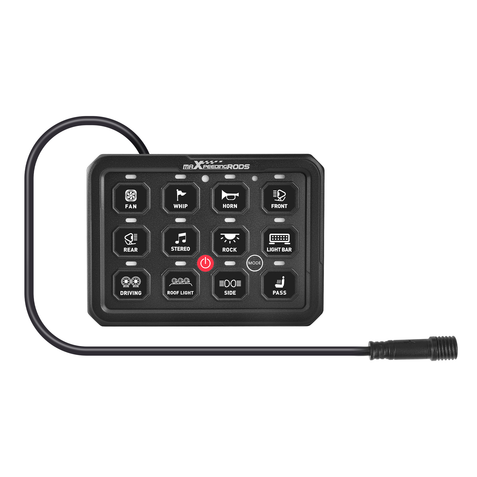 Console Switch 12 Boutons Tactiles For Camion Pickup Bateau 4 Modes Contrôle