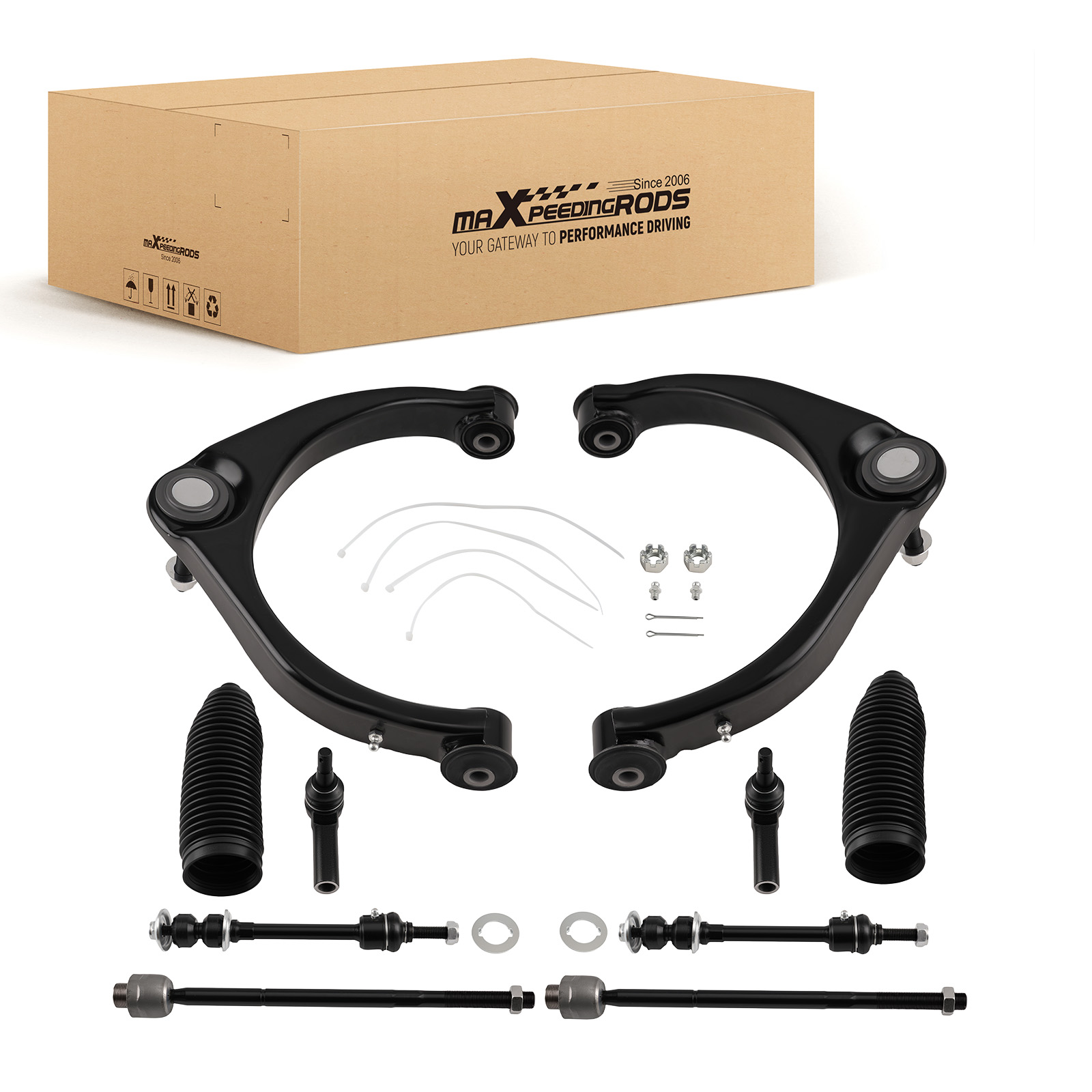 Front Upper Control Arms Sway Bar End Links 10pcs Set for 2009-12 Dodge Ram 1500