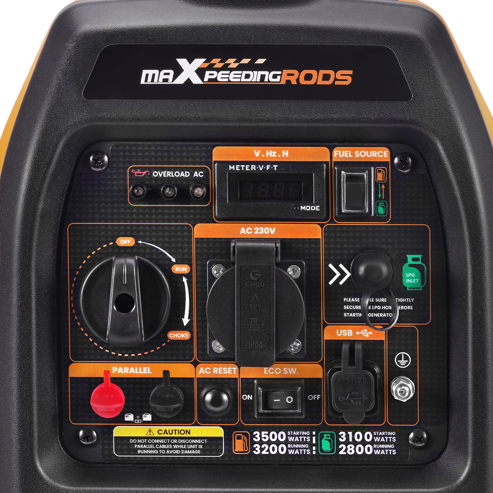Inverter Stromerzeuger 3,5 kW Benzin LPG Dual Fuel for Camping im Freien