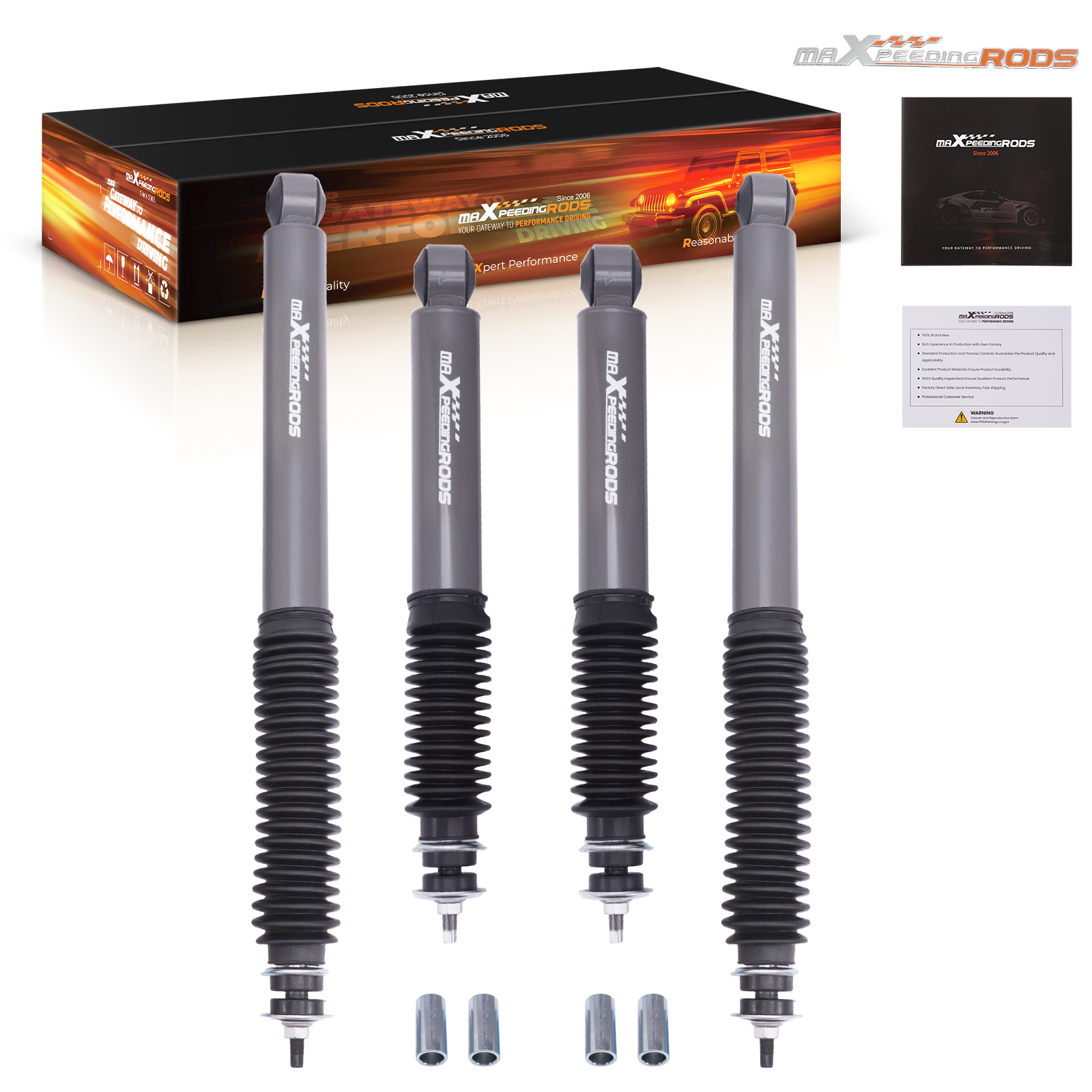 Carbon Steel Drop Shocks for Ford F100 F150 2WD 65-79 3/6 Inch Lowering Kit