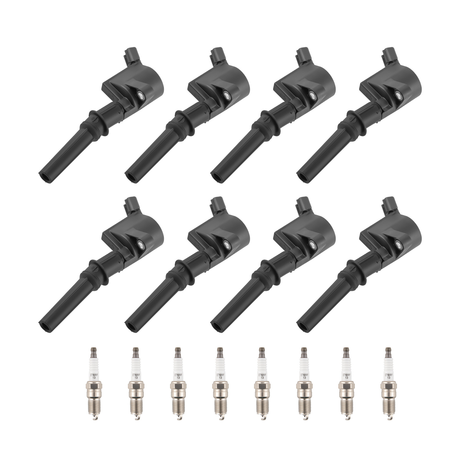 Ignition Coil & Iridium Spark Plug Set of 6 For Ford E-150 Mercury Lincoln DG508