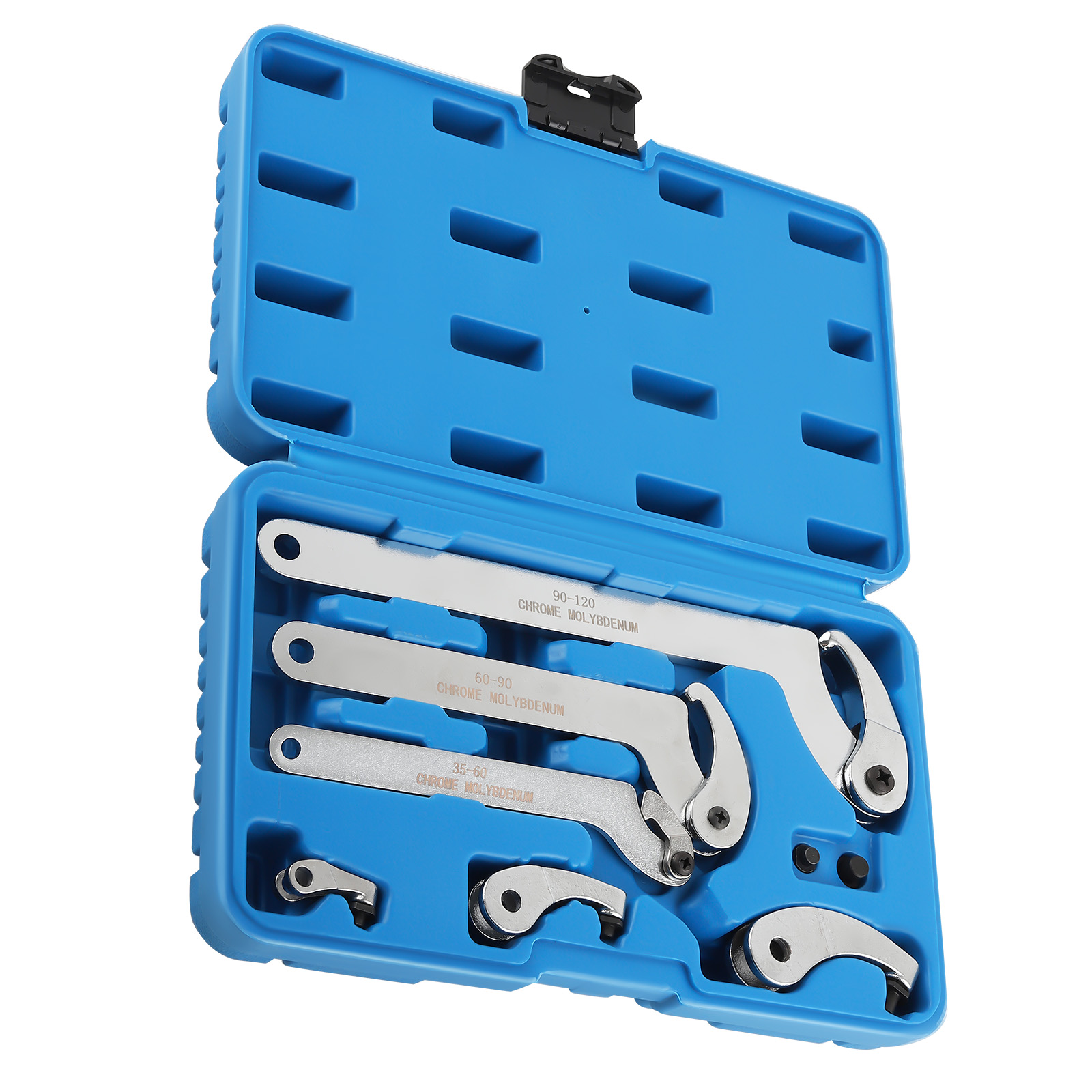 8x Adjustable Hook Pin Spanner Wrench Set Interchangeable Wrench Tool 35-120 New