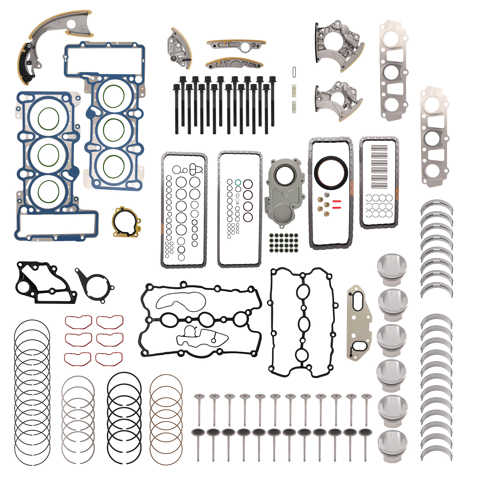Complete Engine Overhaul Kit w/ Pistons for Porsche Panamera 970 3.0T 2010-2016
