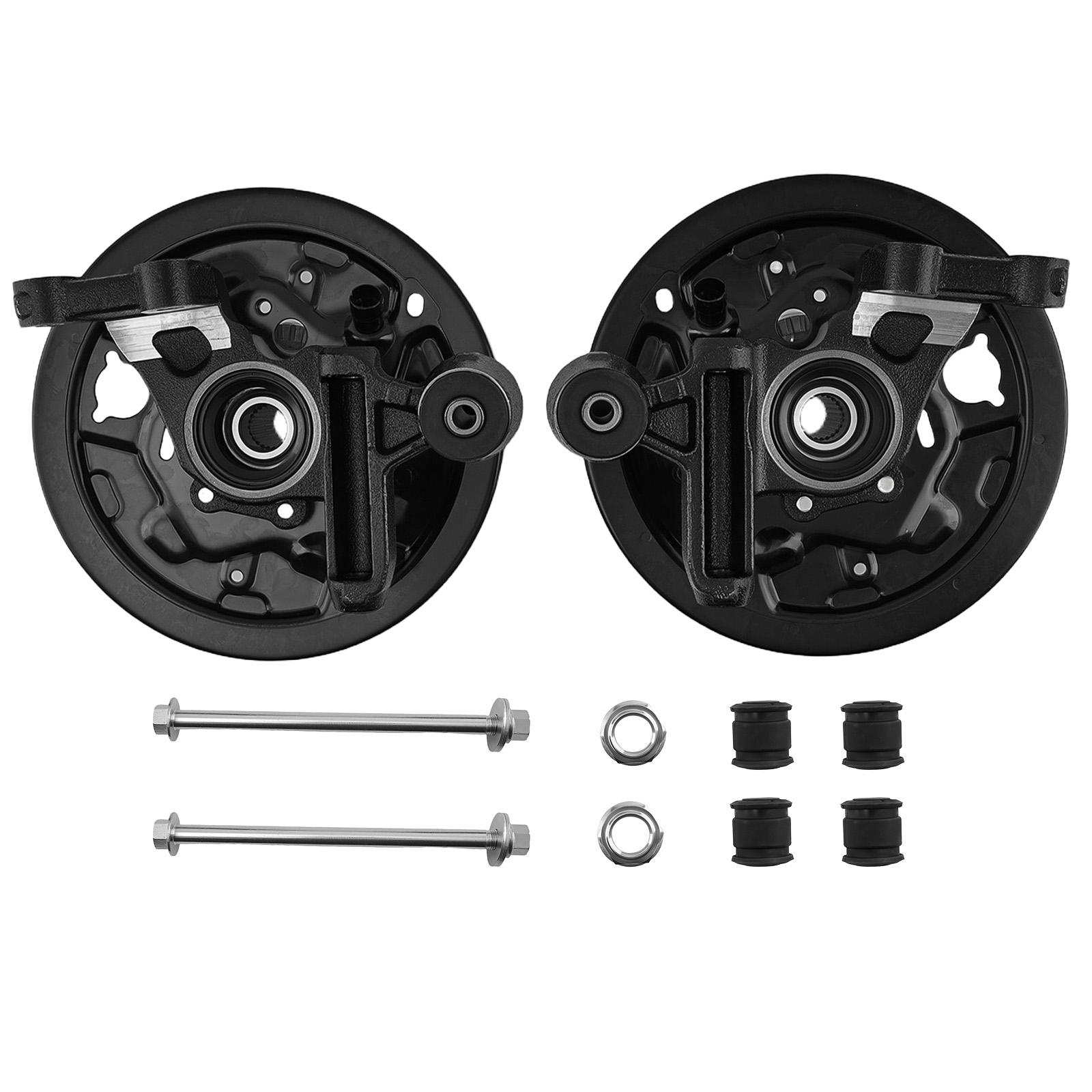Rear Axle Knuckle Kit for Subaru Forester 01-08 698-418 With Bearing Steel Black