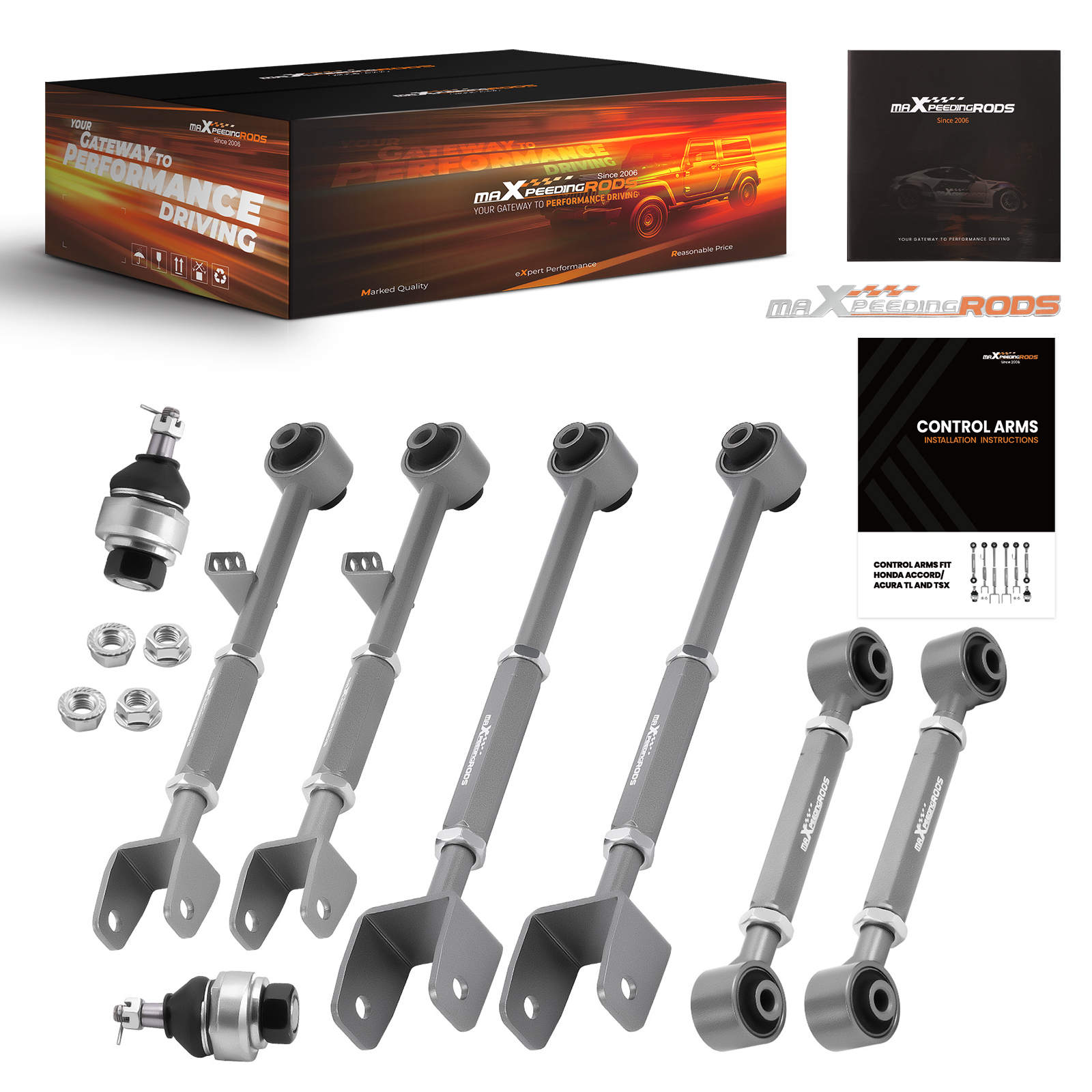 Adjustable Control Camber Arms Toe Kit for Honda Accord Crosstour 2010-11 TL TSX