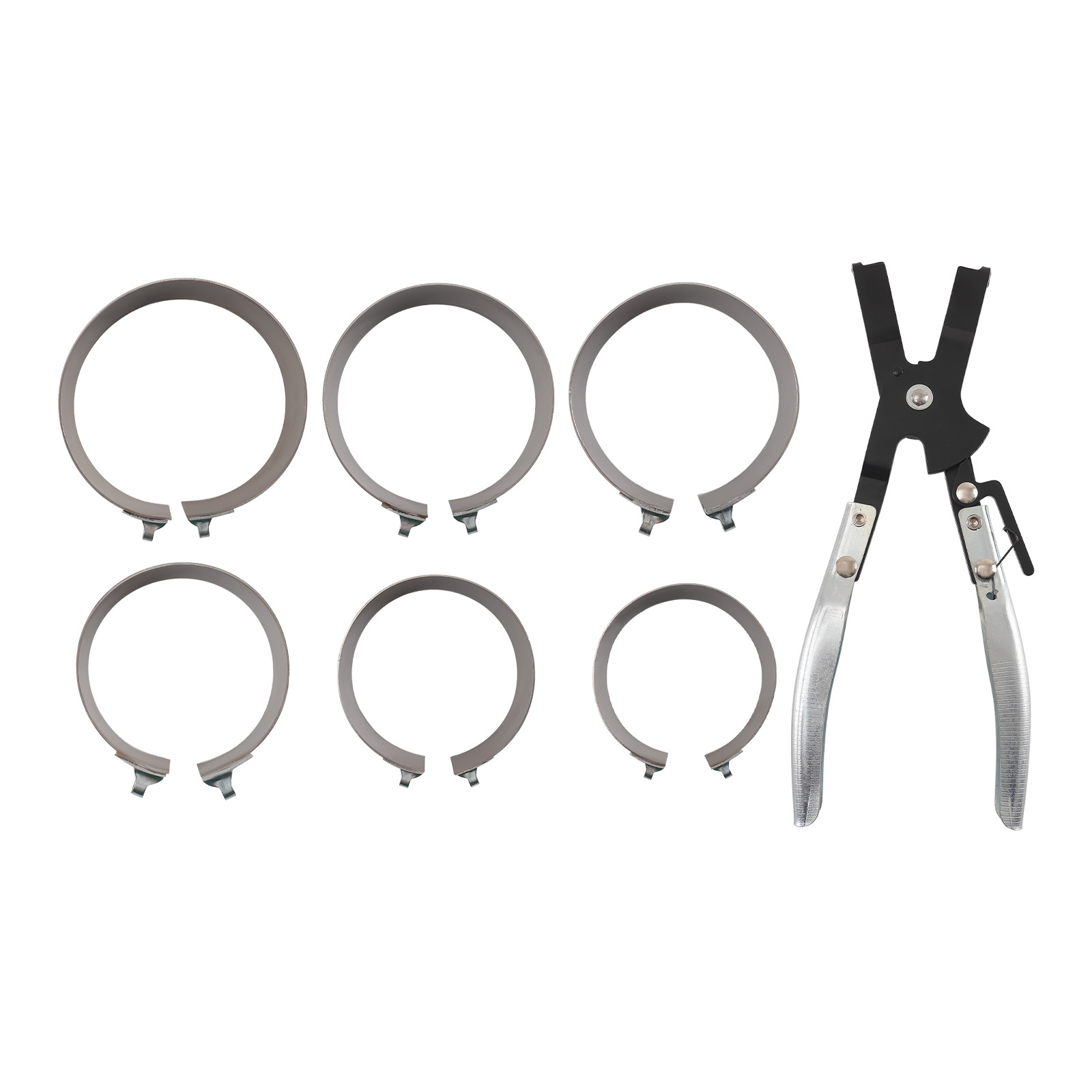 Engine Piston Ring Compressor Tool 73-111mm for Car Service 7PC Ratcheting