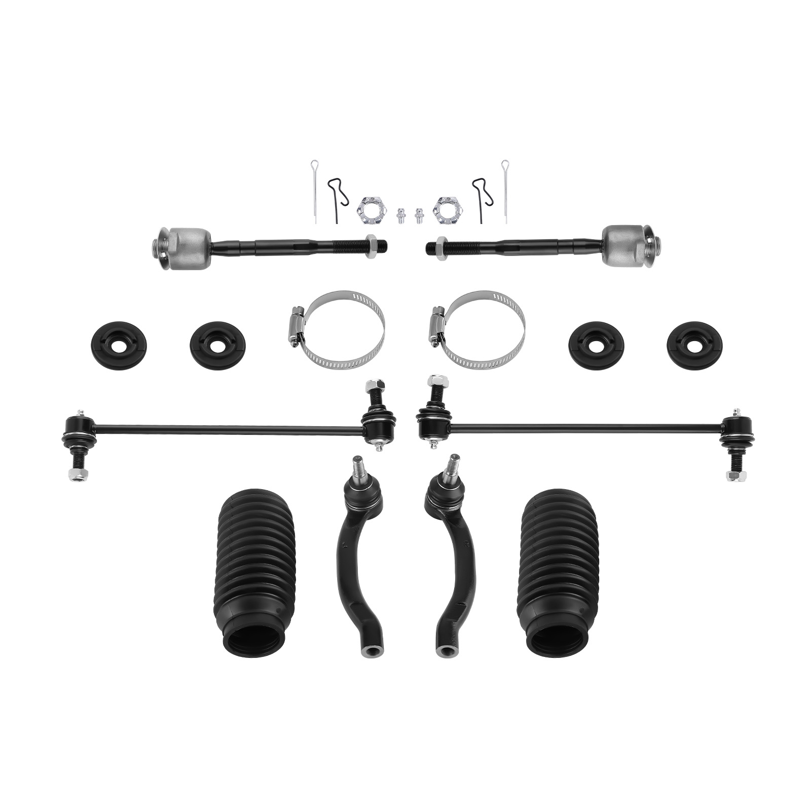 Front Lower Control Arms Ball Joints Sway Bar Tie Rods For 2009-2015 Honda Pilot