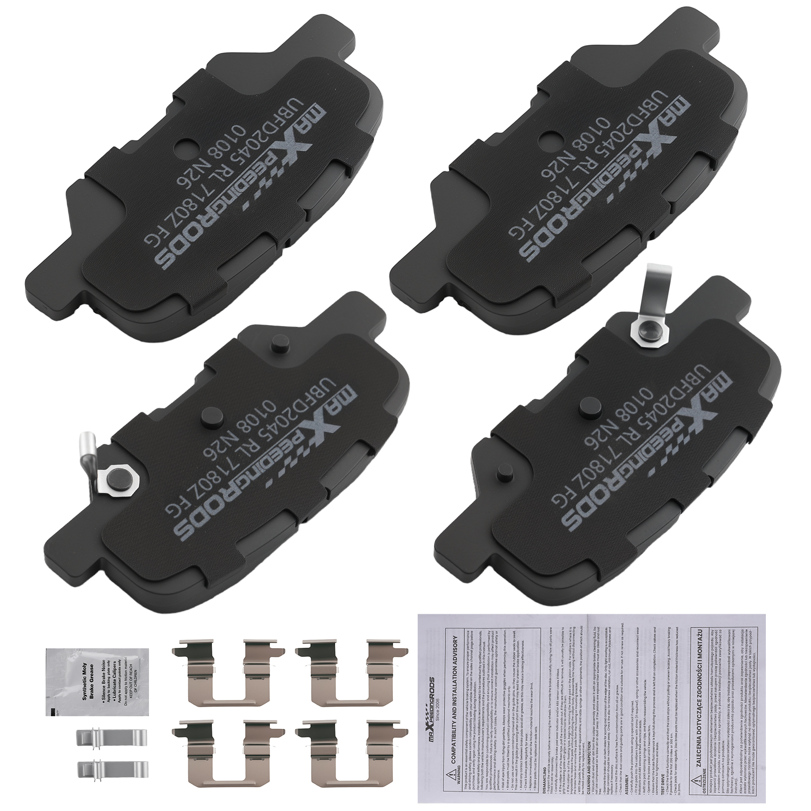 Rear Left&Right Brake Pads Kit for Mitsubishi Outlander Sport 2013-2022 D1679