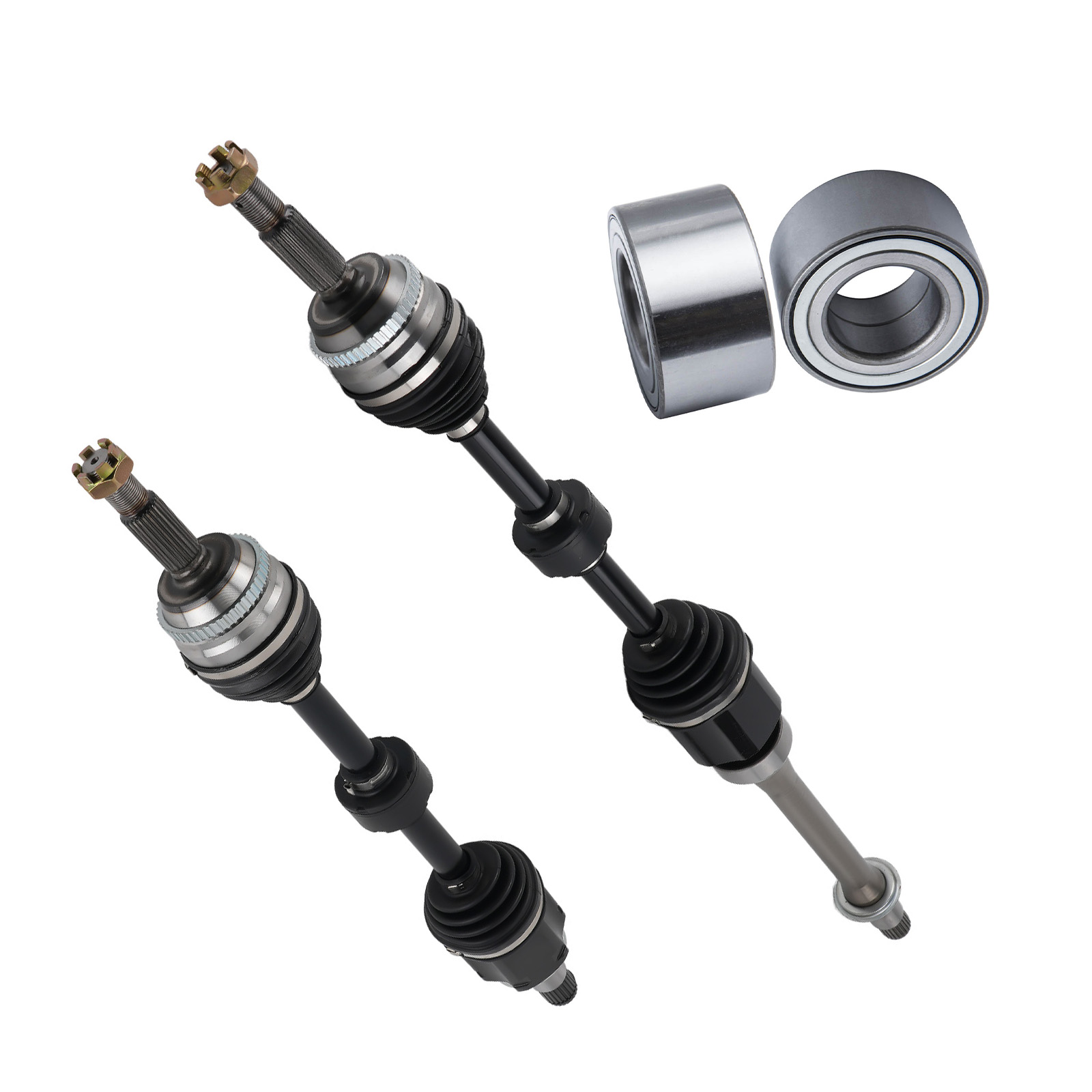 CV Axle Shaft Front LH & RH +Wheel bearing Set for Toyota Camry Solara 2.4L 4-09