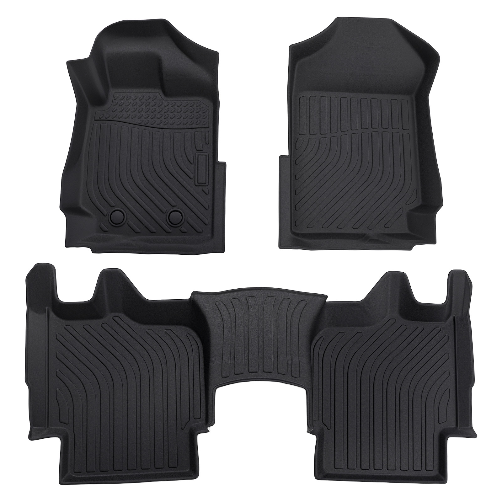 Black Carpet Floor Mats for Ford Everest UA II SUV 2015-2022 TPE Car Mat