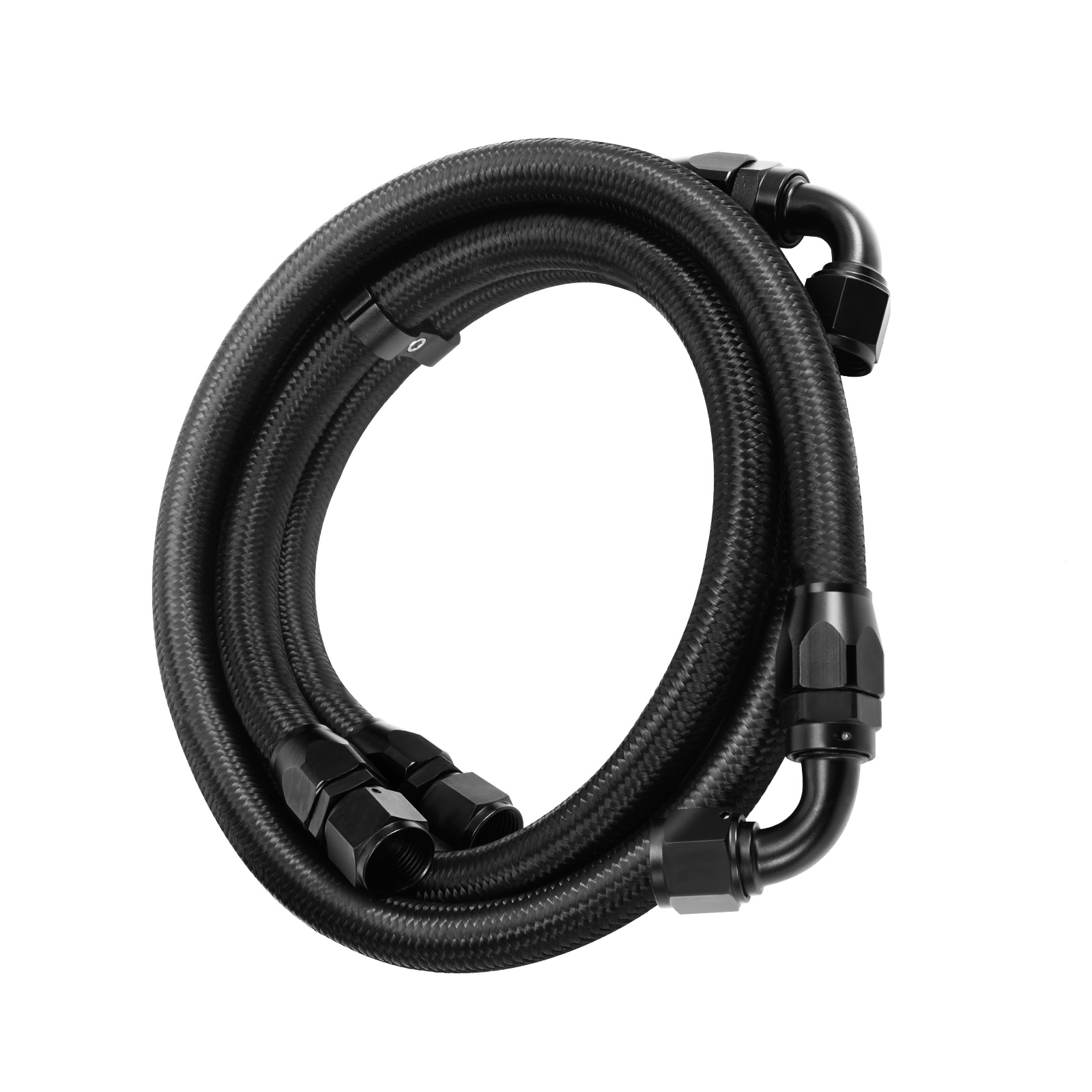 Oil Cooler Kit 30 Row Universal Transmission 10AN Aluminum Black Thermostatic