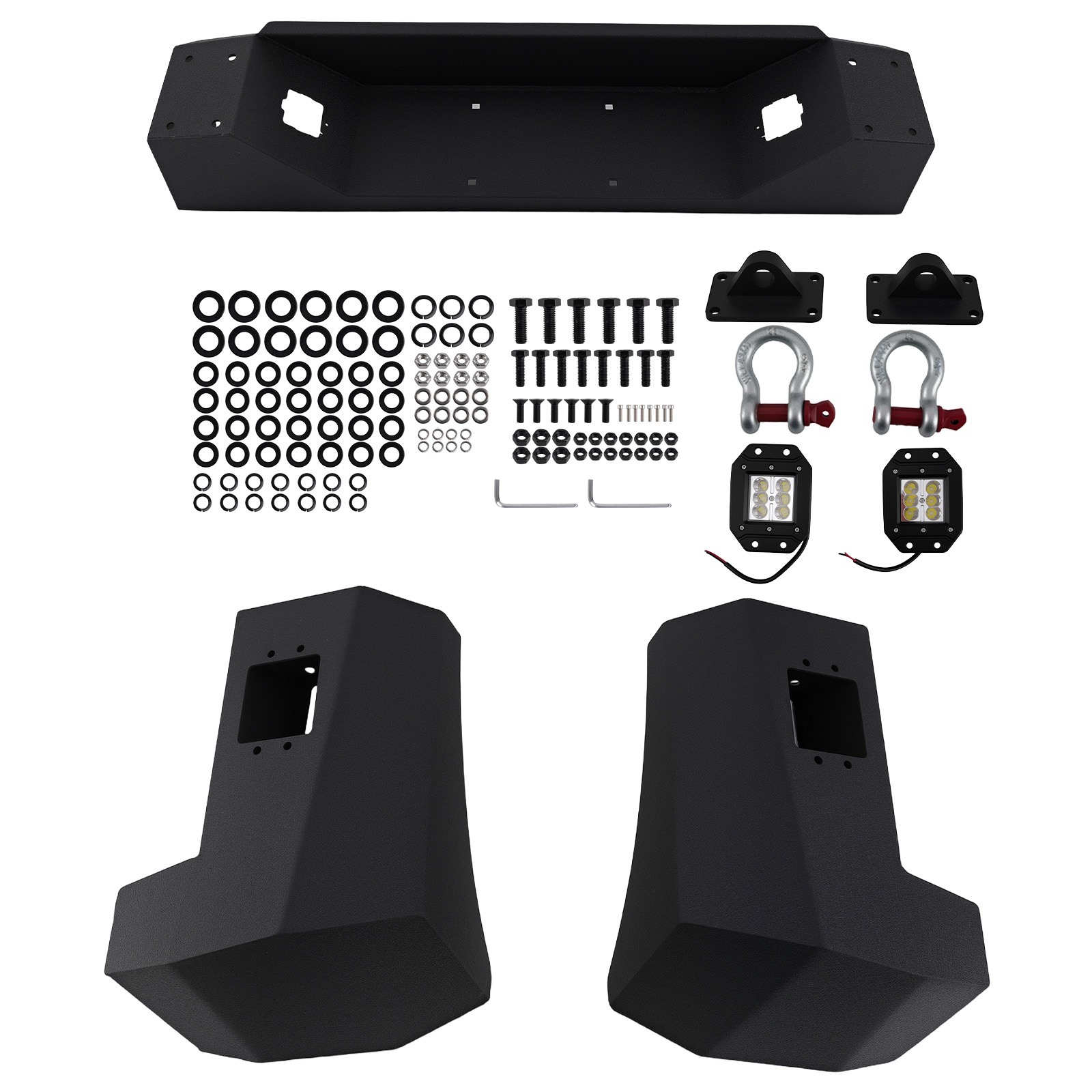 Rear Bumper Assembly for Toyota Tacoma 2005-2015 W/ LED Lights&Mounting Hardware