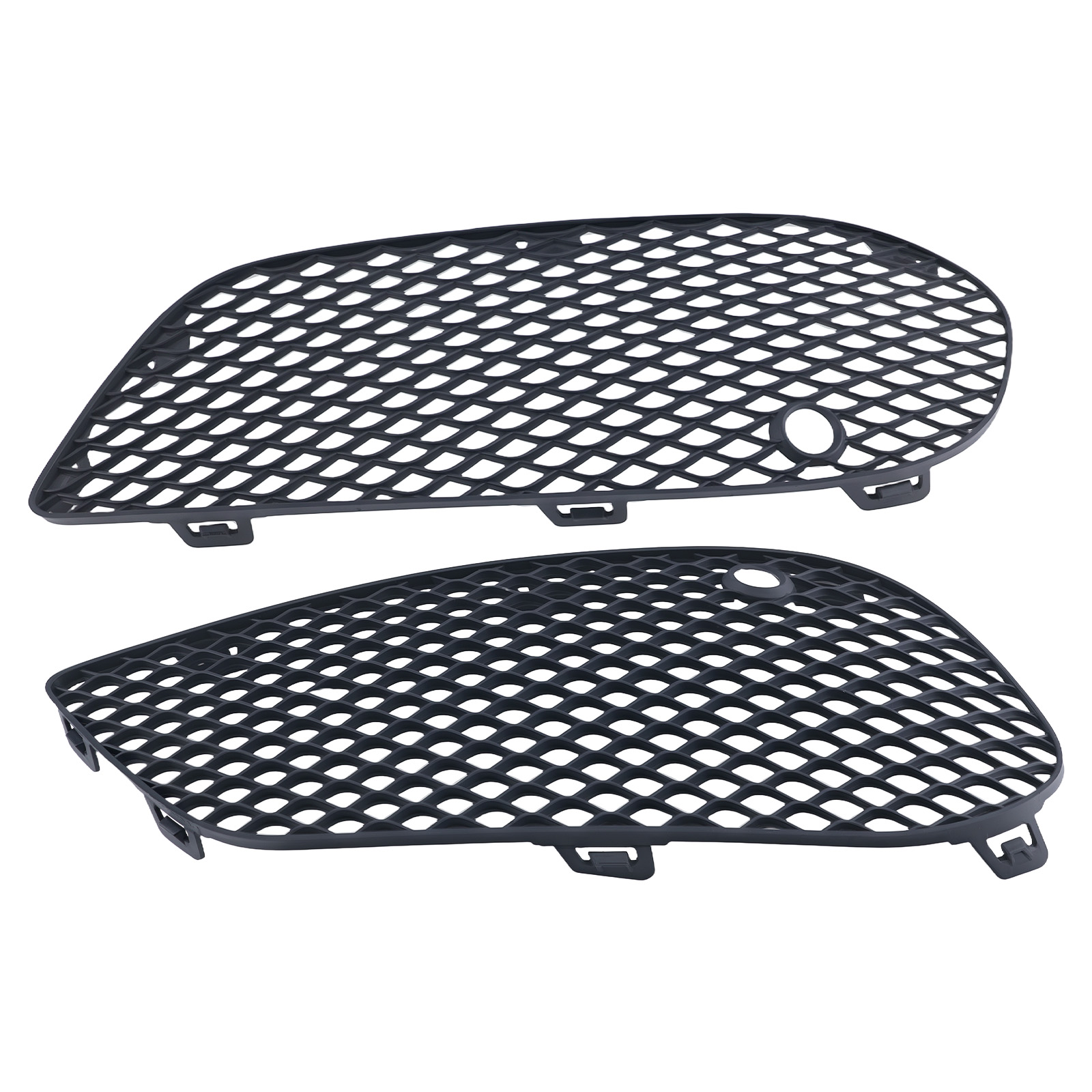 4X Bumper Fog Lamp Grille＆Face Bar Filler for Mercedes-Benz C-Class W205 2015-18