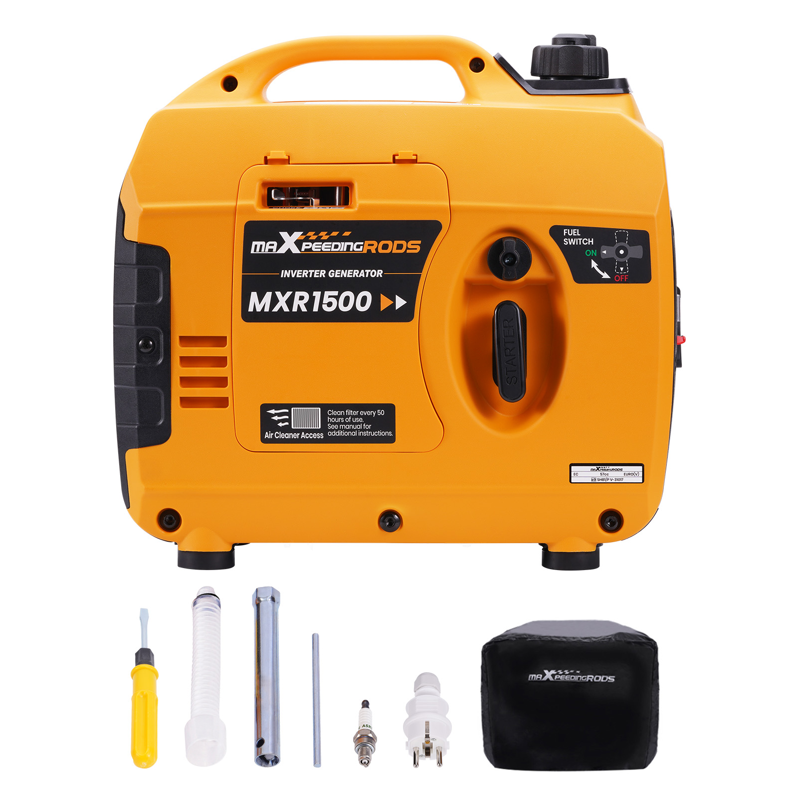 Generatore Portatile 11.5kg Generatore Di Corrente 1200W 4 Tempi Silenziato