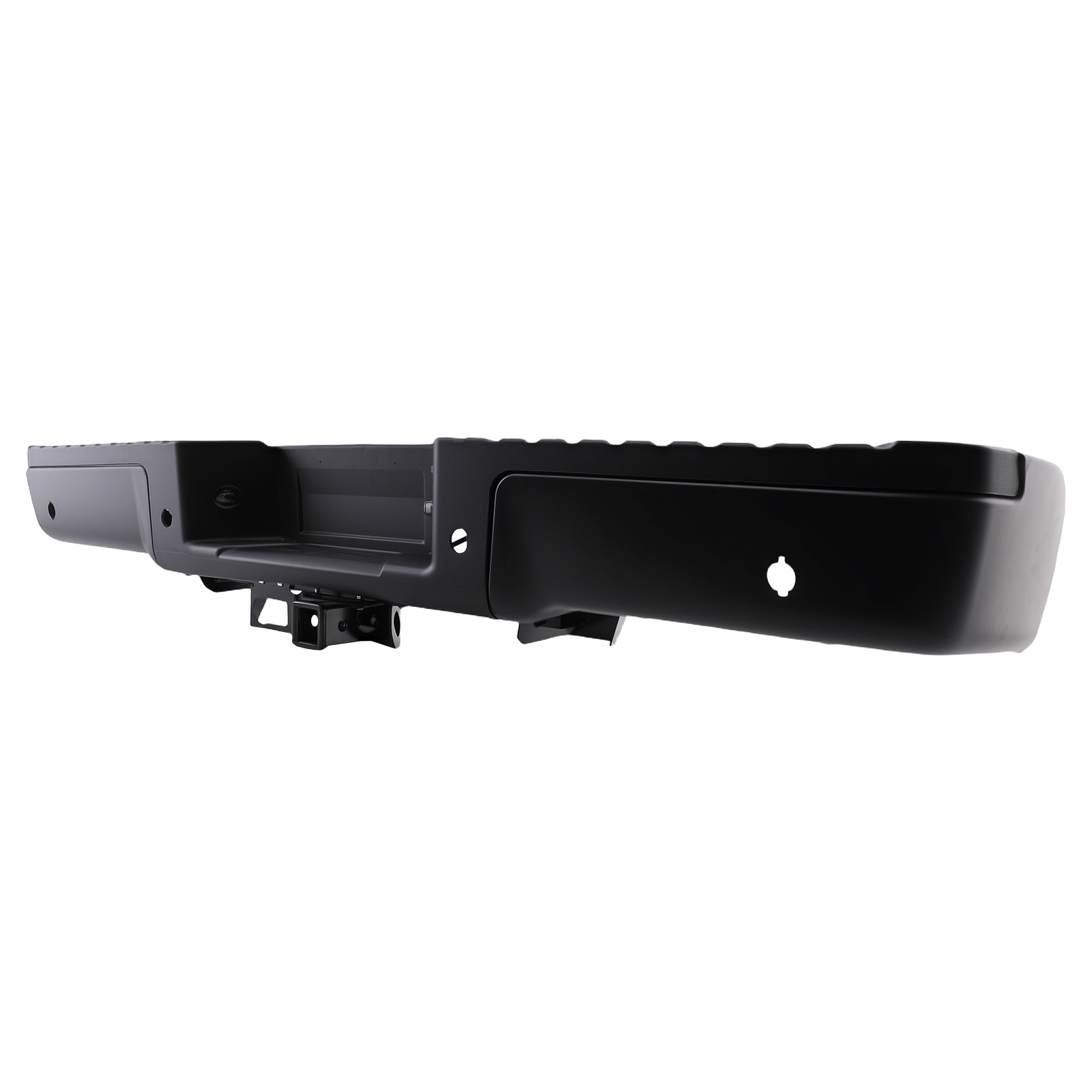 Black Rear Bumper for Ford F150 09-14 w/Sensor Holes 1L3Z13550BA Steel