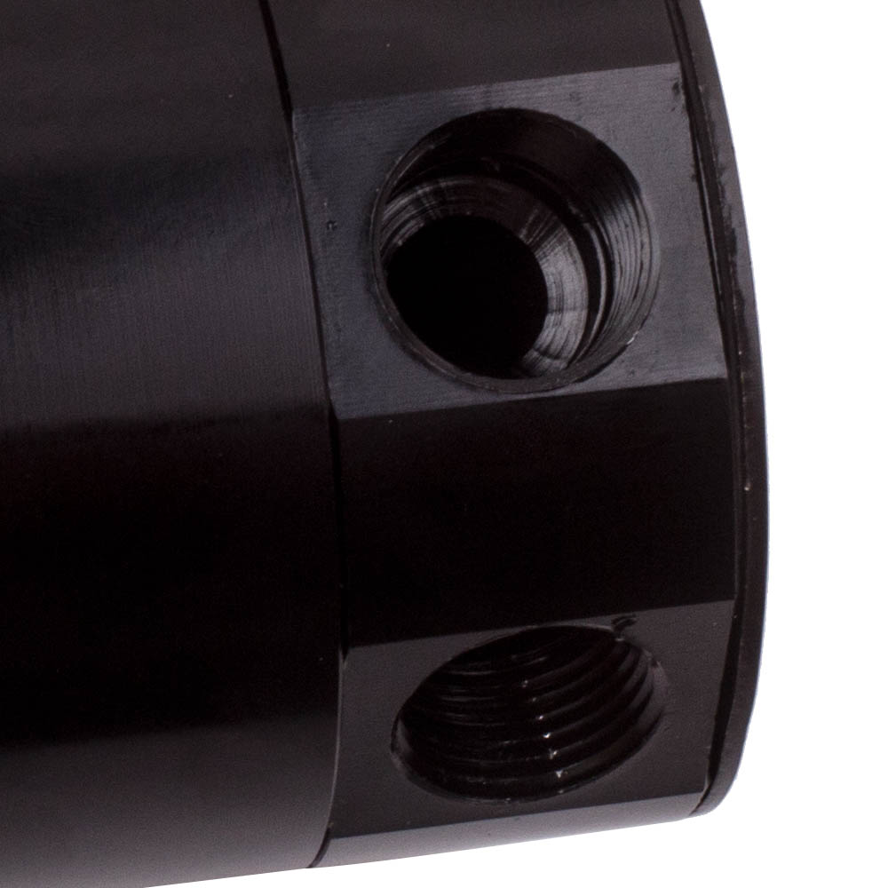 Black 3 Port Oil Catch Can Tank Reservoir Air Oil Separator Racing Baffled