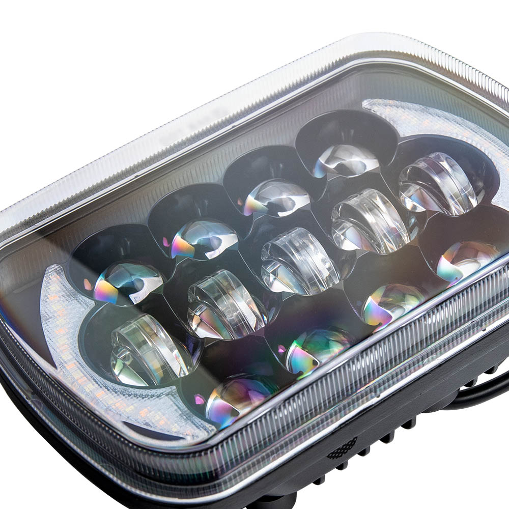 Square LED Headlight Pair for GMC K2500 C2500 Suburban 1997-2000 H6014 6000K