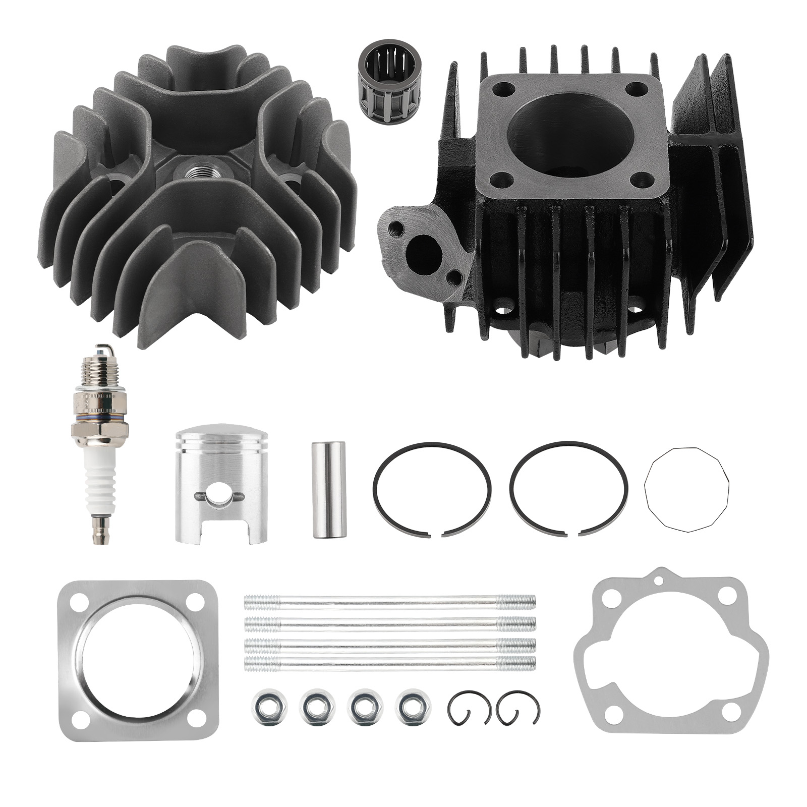 Cylinder Barrel Kit for Suzuki LT50 JR50 Piston Barrel Head Gasket Complete Sets