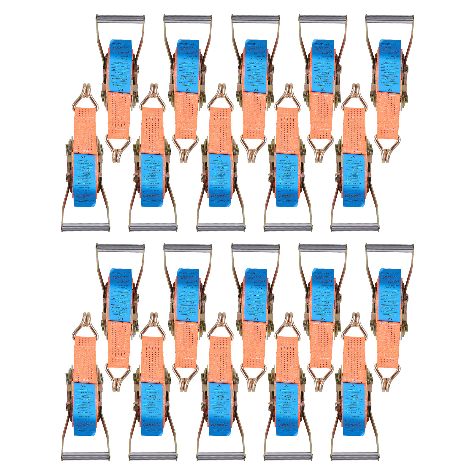 20 x Spanngurte Set 5t=5000kg 10m 5000 kg Zurrgurte LKW Anhänger 5 to 10 Mete