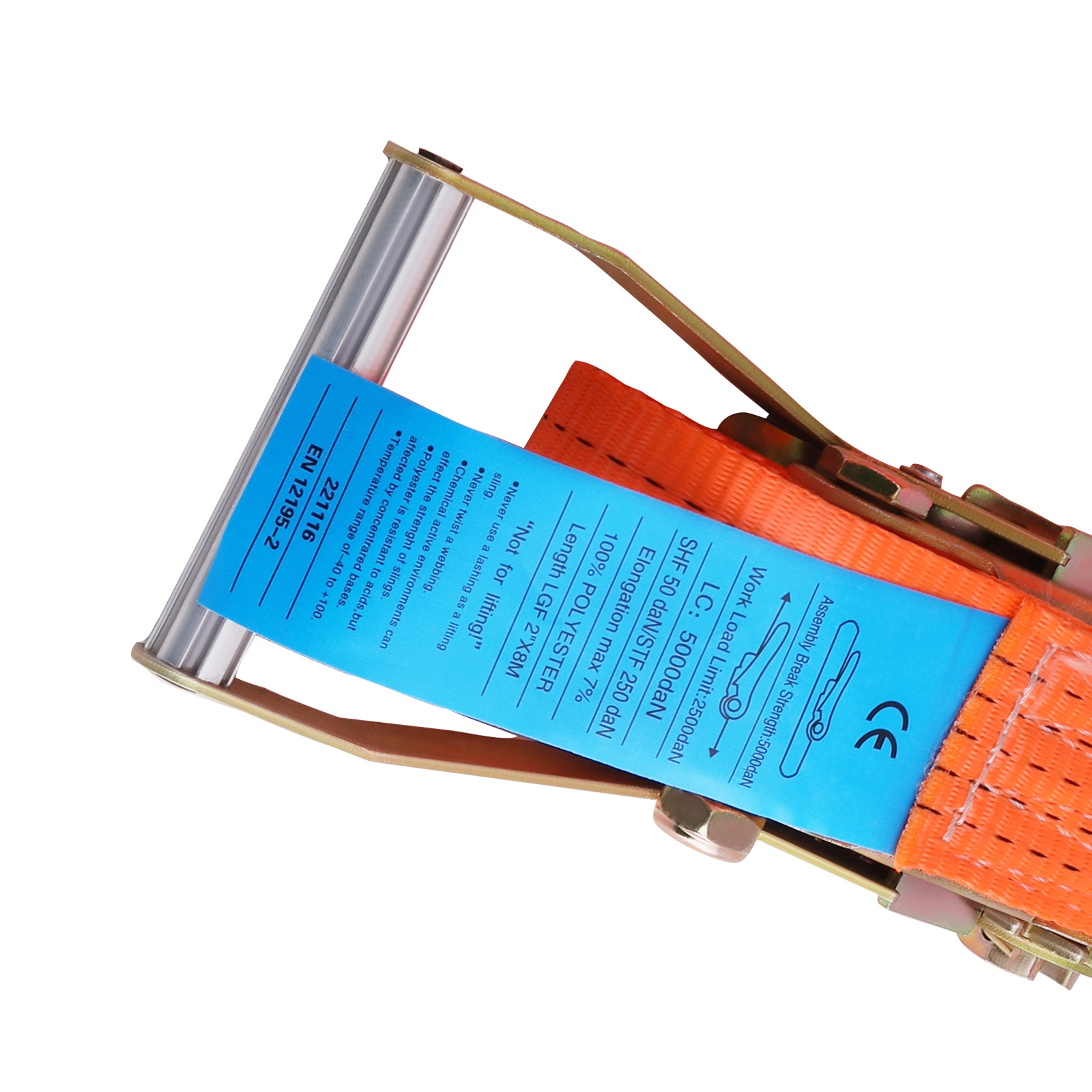 10 x Spanngurt Zurrgurte 8m 5t ( 2500 / 5000 daN, KG ) Zweiteilig 50mm