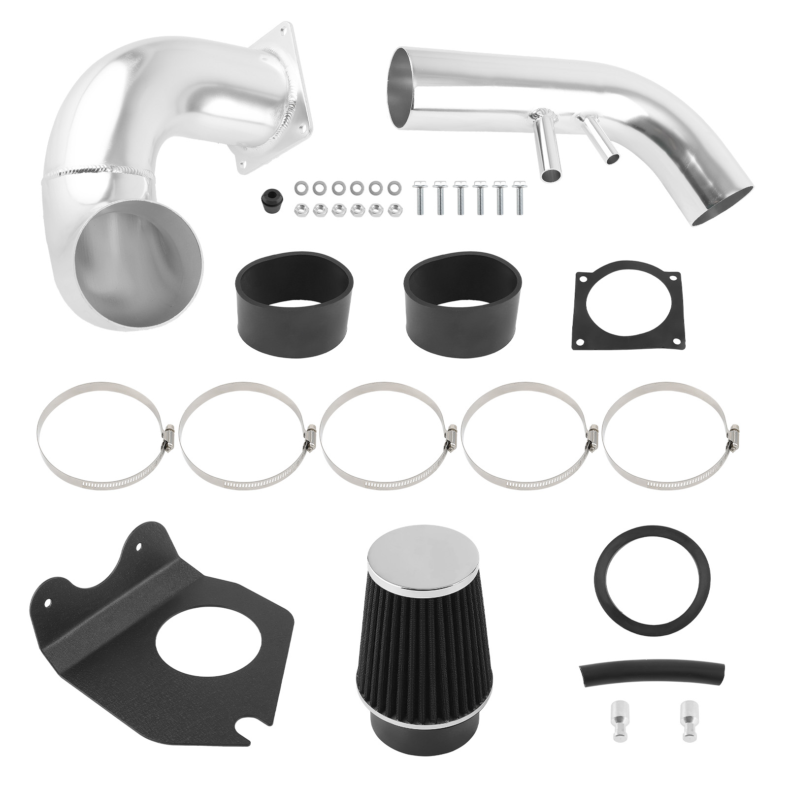 Cold Air Intake System Kit + Air Filter for Ford Mustang GT 4.6L V8 96-04 Black