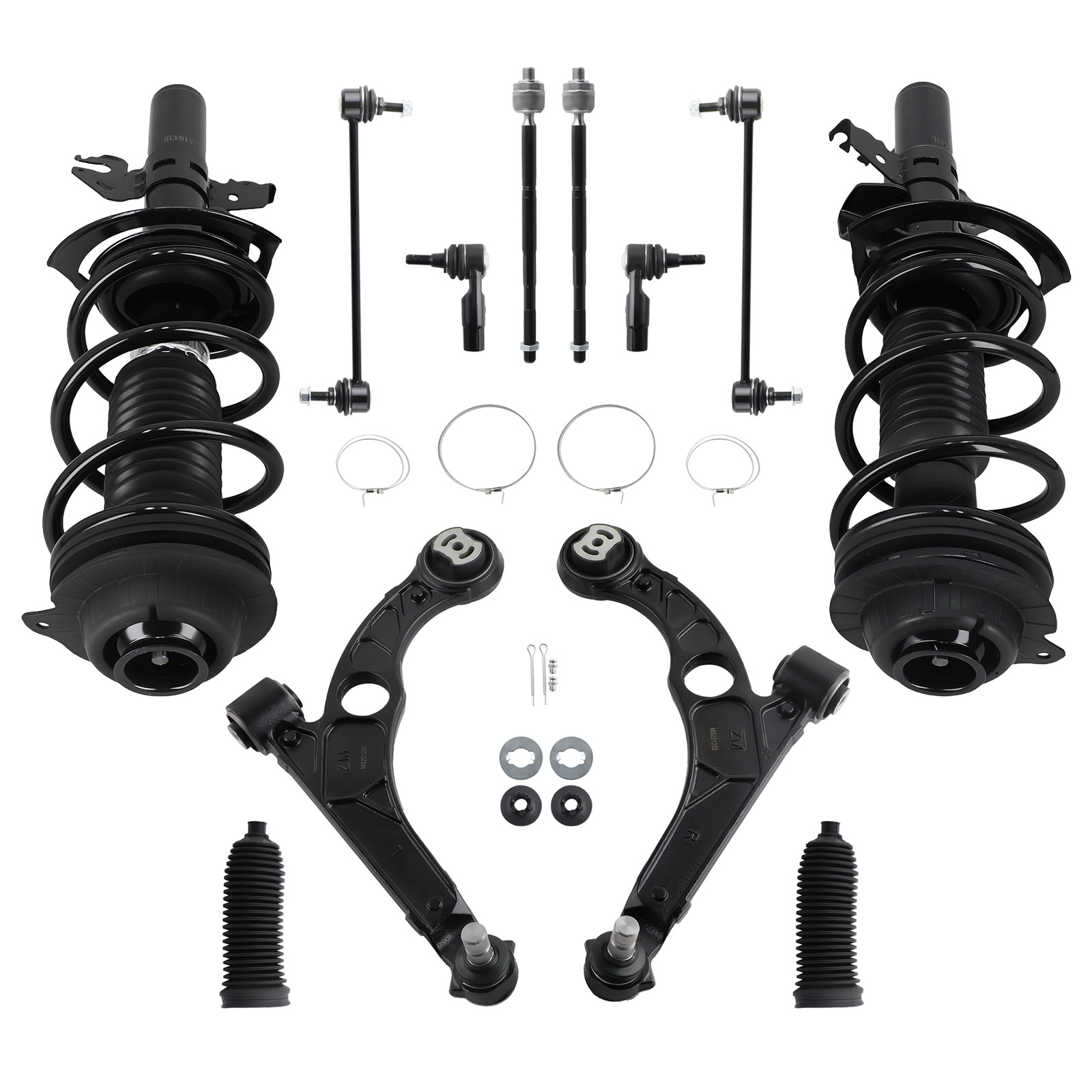 12X Suspension Front Struts w/Control Arms For Chrysler 200 2015-2017 2333823R