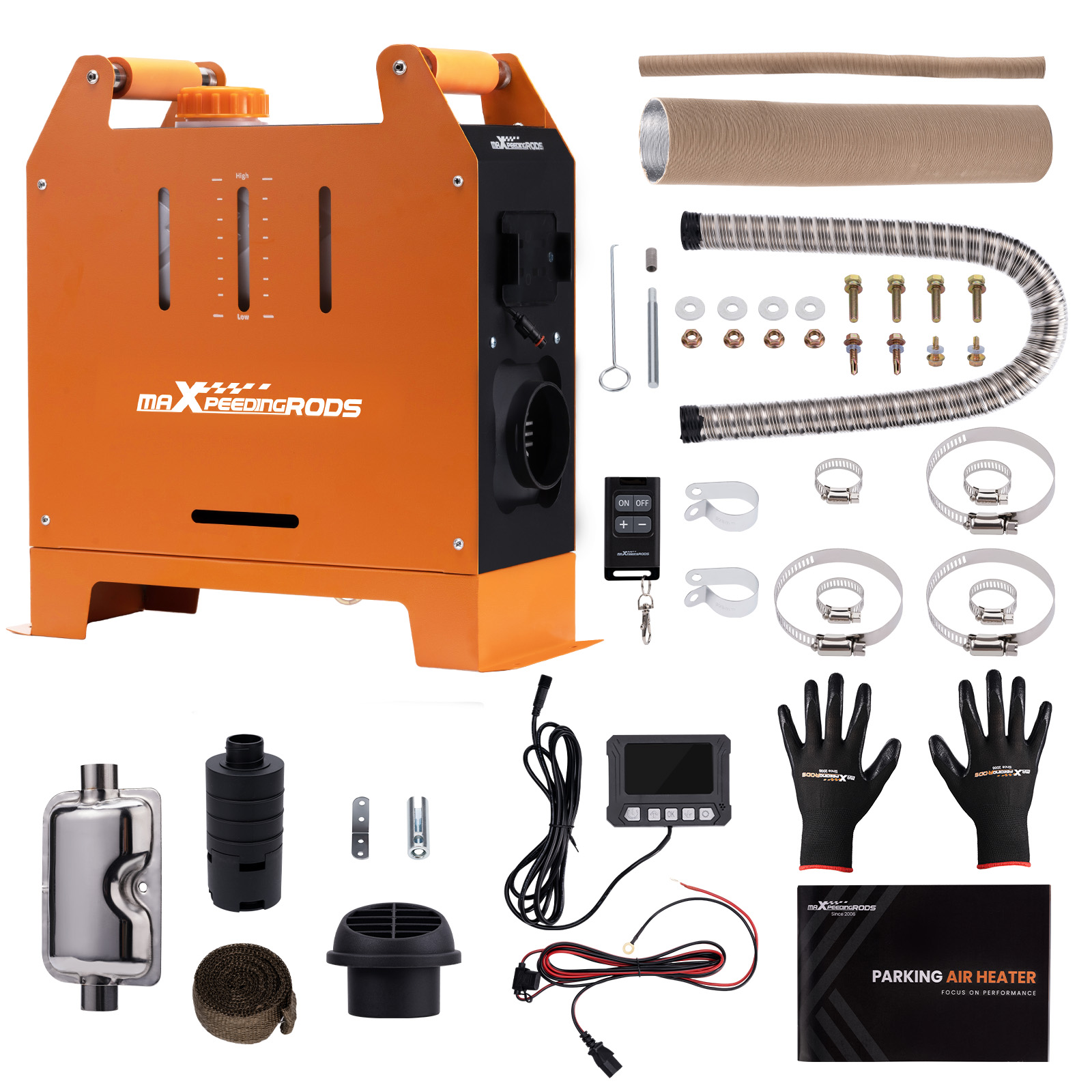 5KW 12V Diesel Air Heater App Control  LCD All In One For Truck Van Bus Car Suv