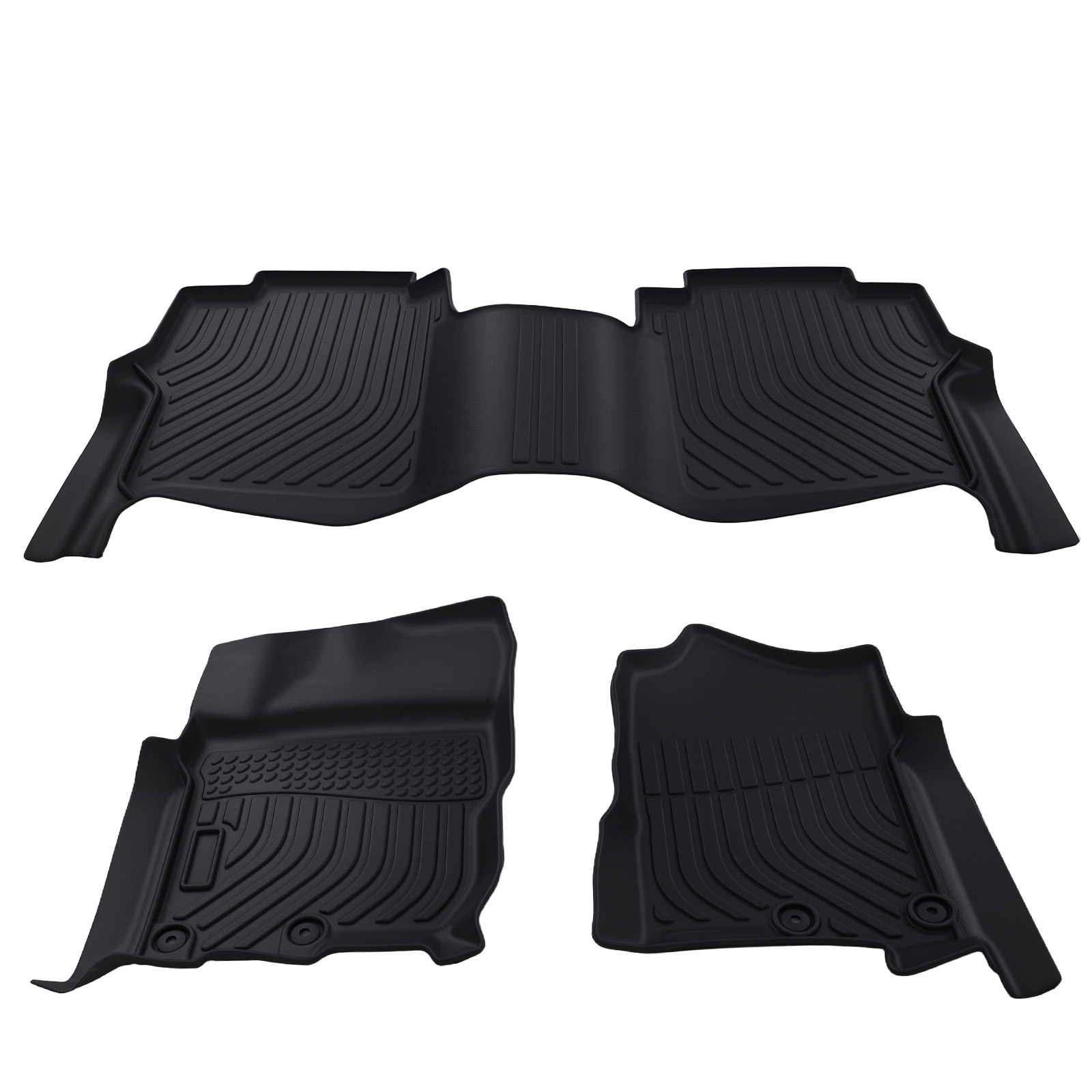 All Weather Black Floor Mats for Nissan Titan XD 2016-2021 TPE Car Carpet