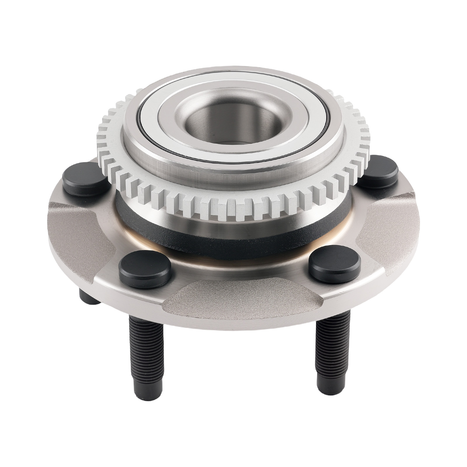 Pair 5 Bolt Front Wheel Hub Bearing for Ford Mustang 94-04 1R332B633AA ABS Ring