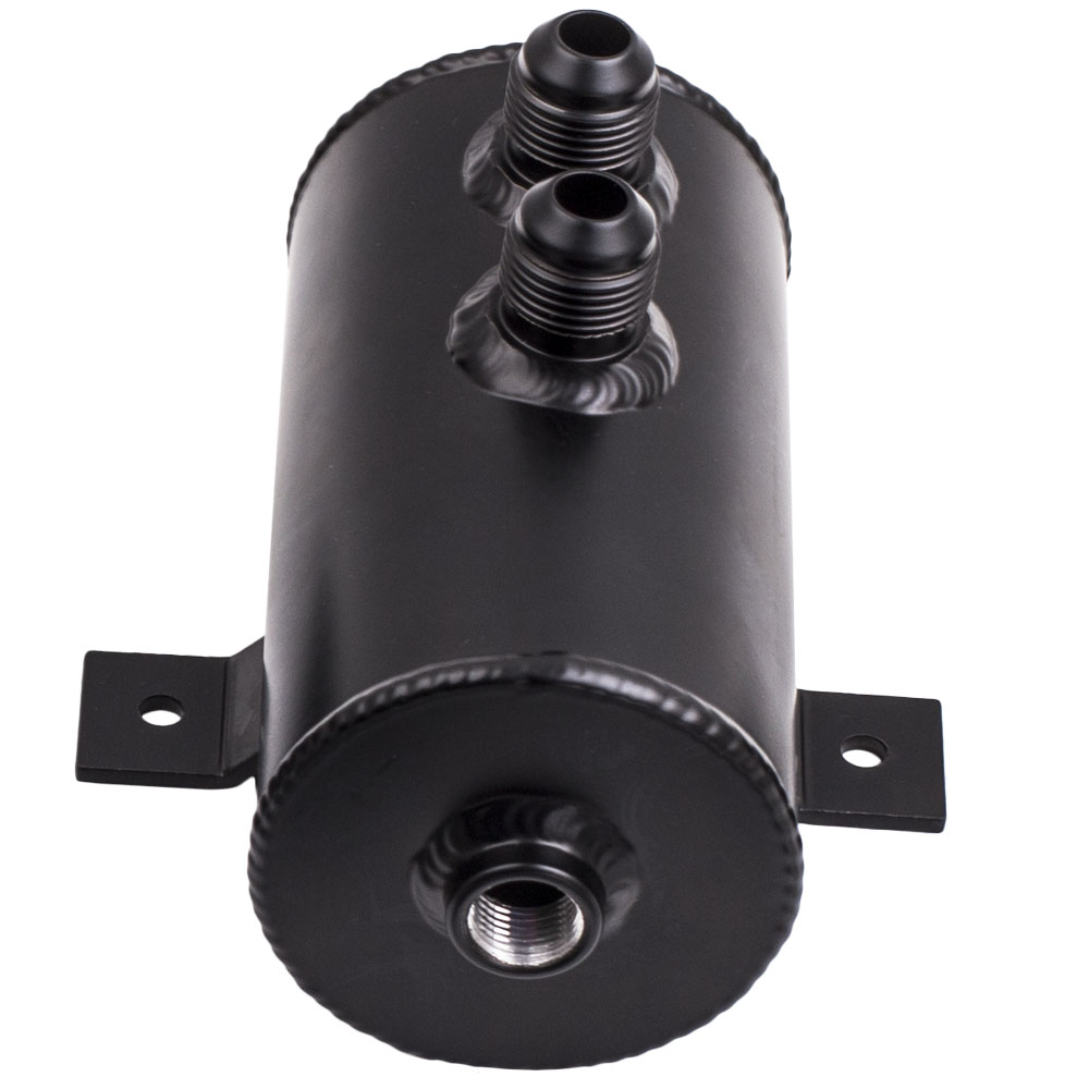 Densieg 0,75L Aluminium Oil Catch Tank mit Luftfilter + AN10 Kraftstoffschlauch